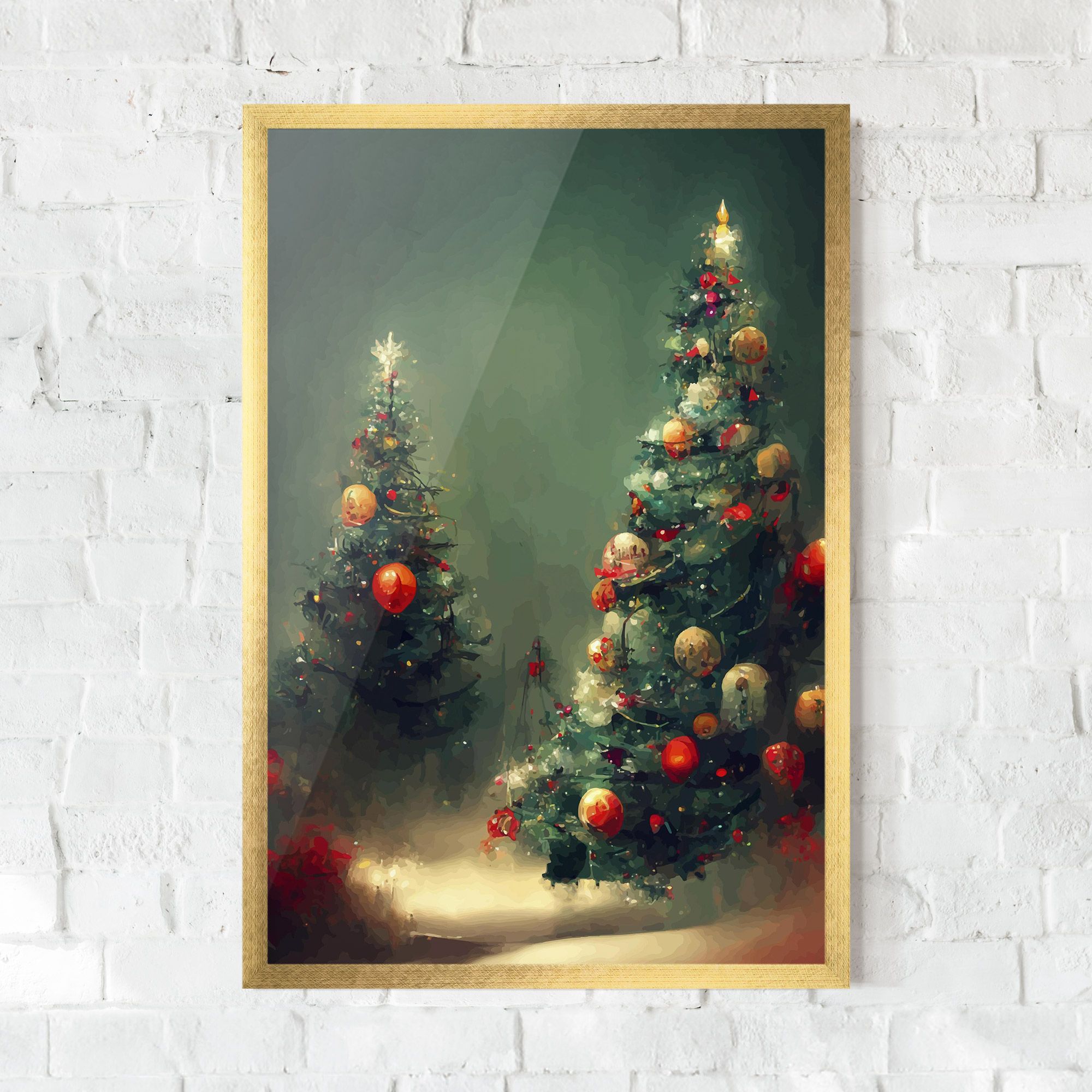 Snow Trees With Lights mockup 0