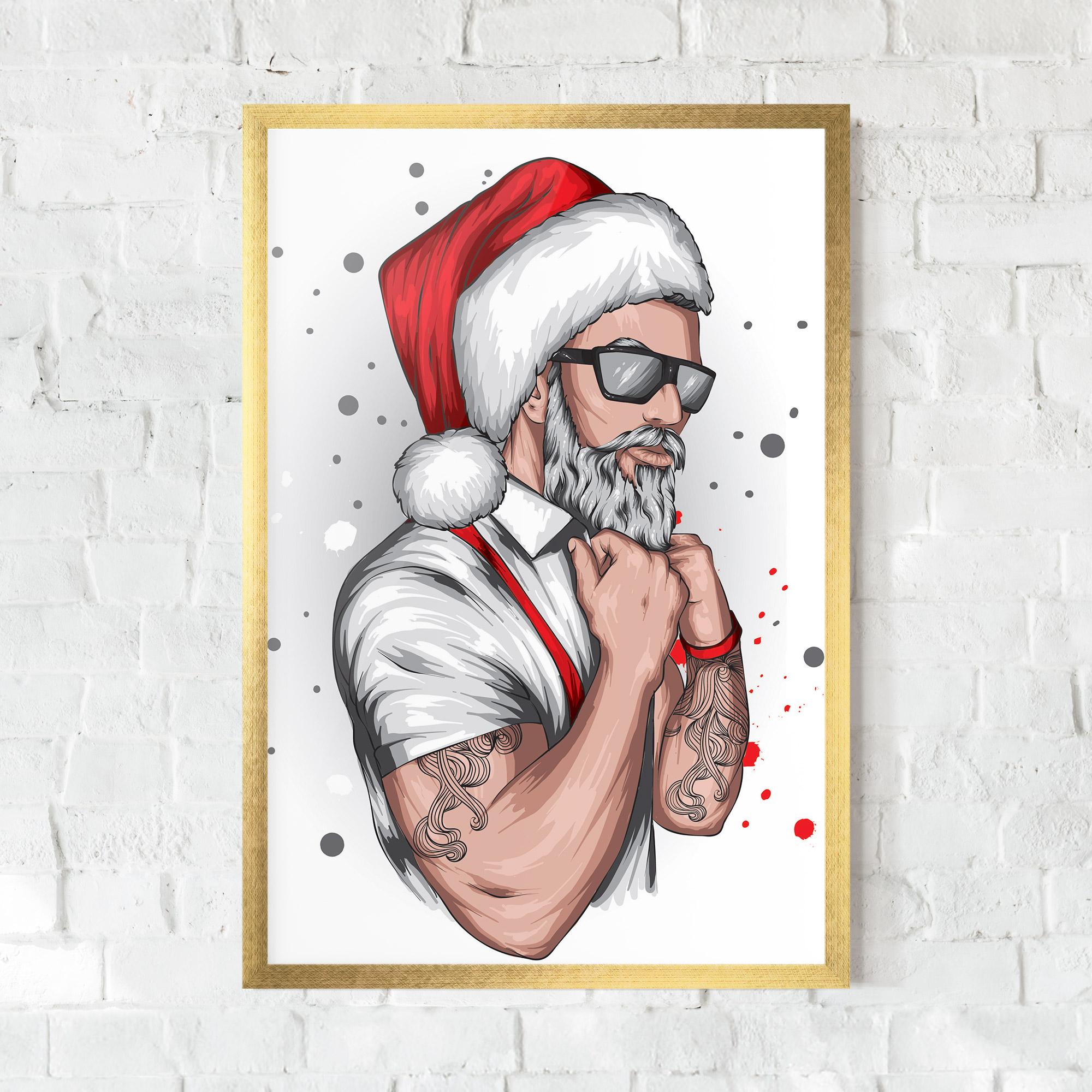 Gerahmte Poster Tattoo Santa mockup 0