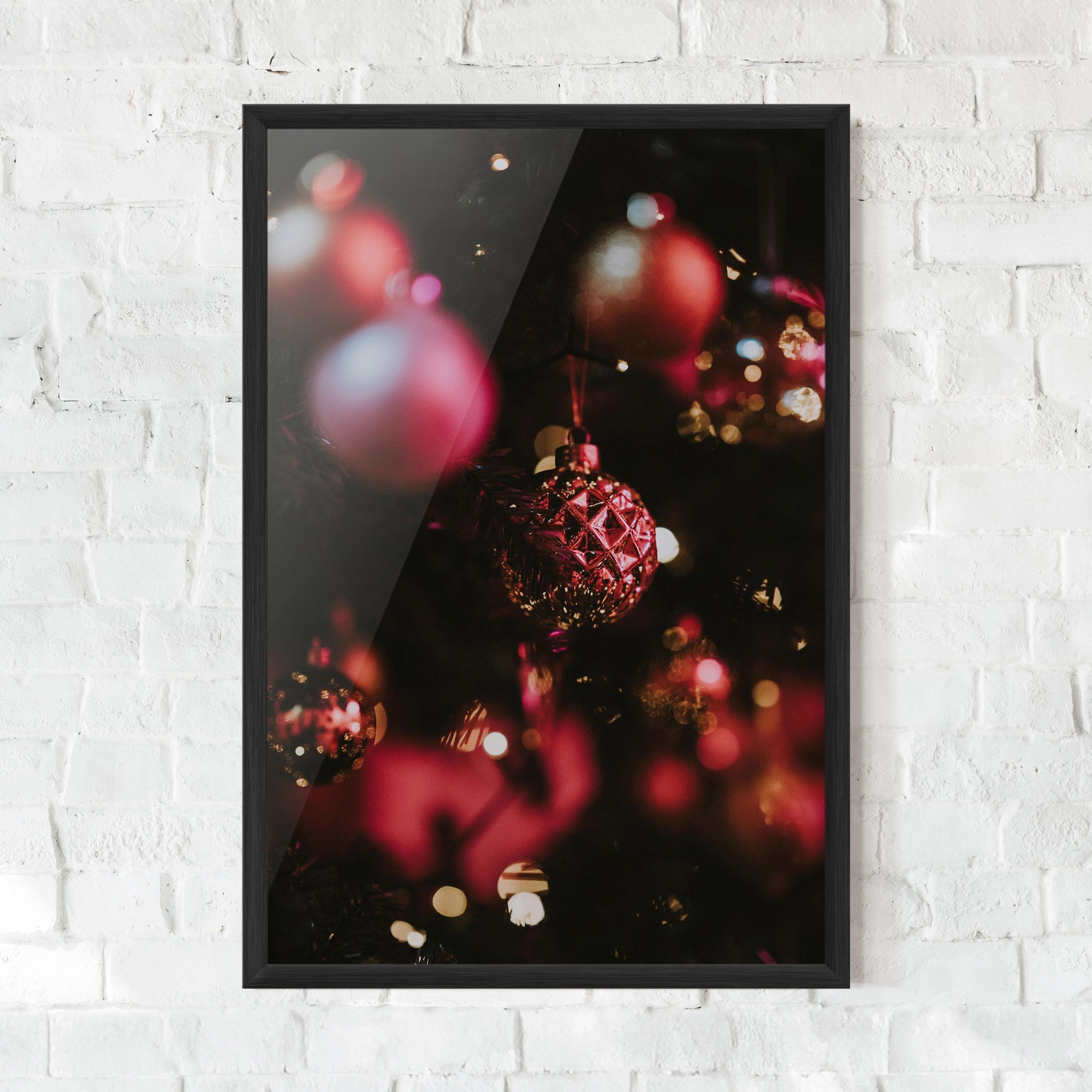 Dark Pink Christmas Balls mockup 0