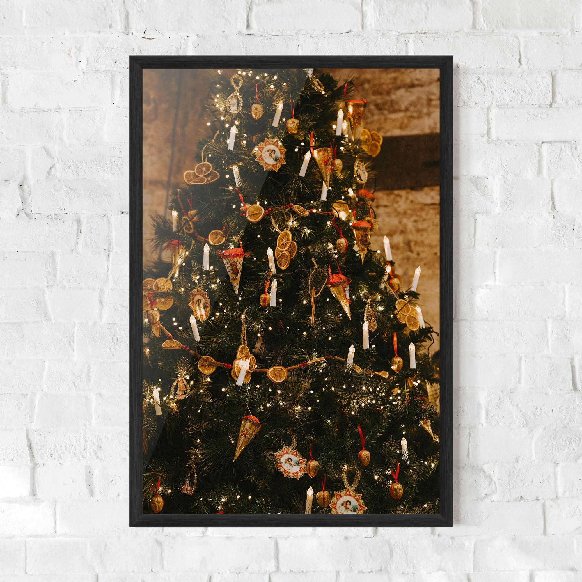 Gerahmte Poster Orange Christmas Decor mockup 0