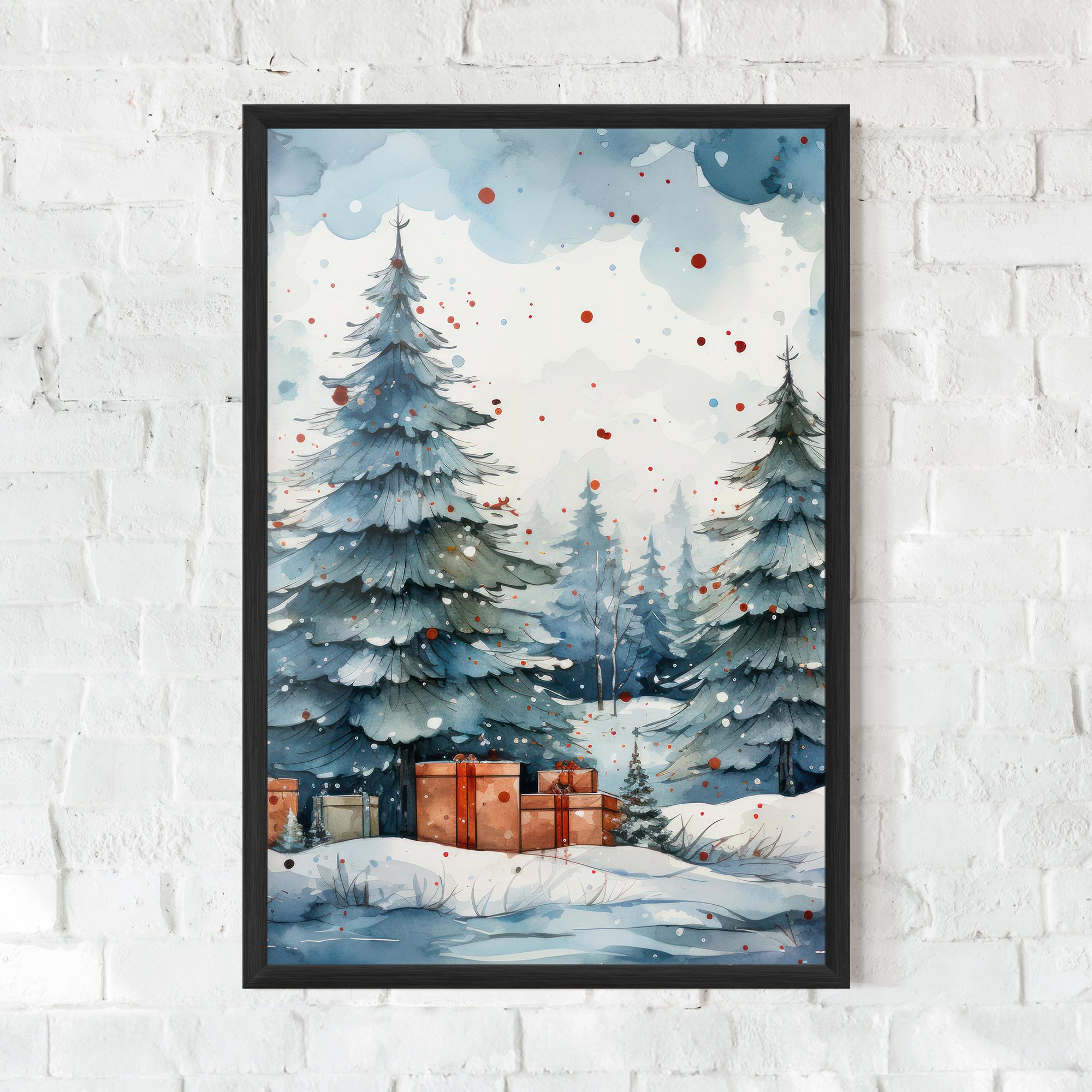 Watercolor Christmas mockup 0