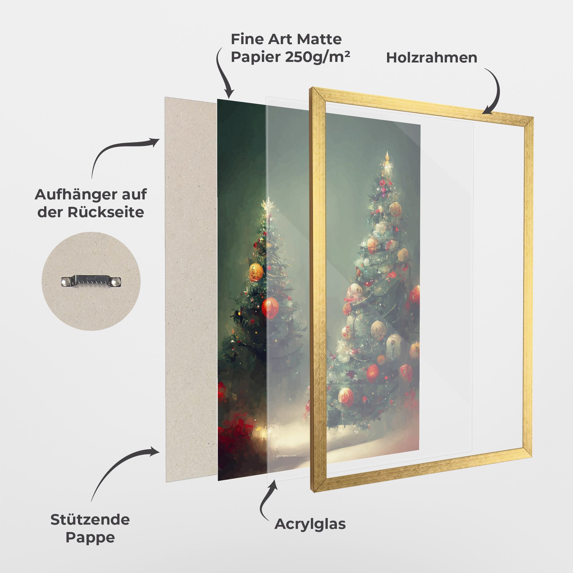 Snow Trees With Lights mockup 1