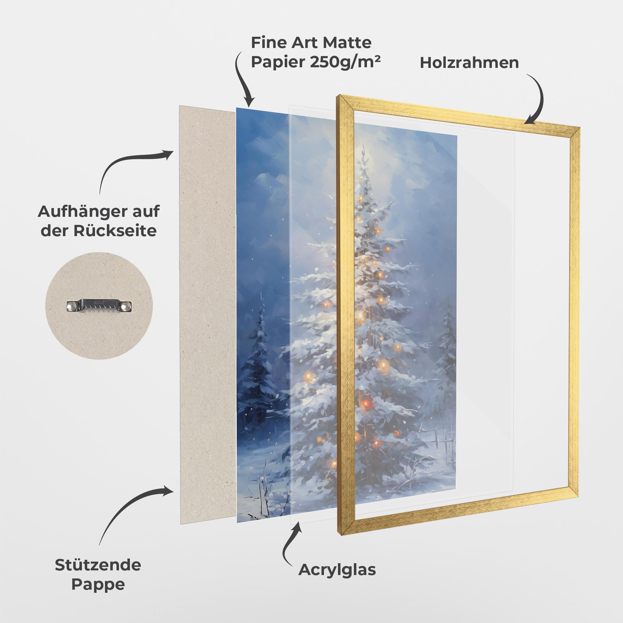 Gerahmte Poster Tall Slender Tree mockup 1