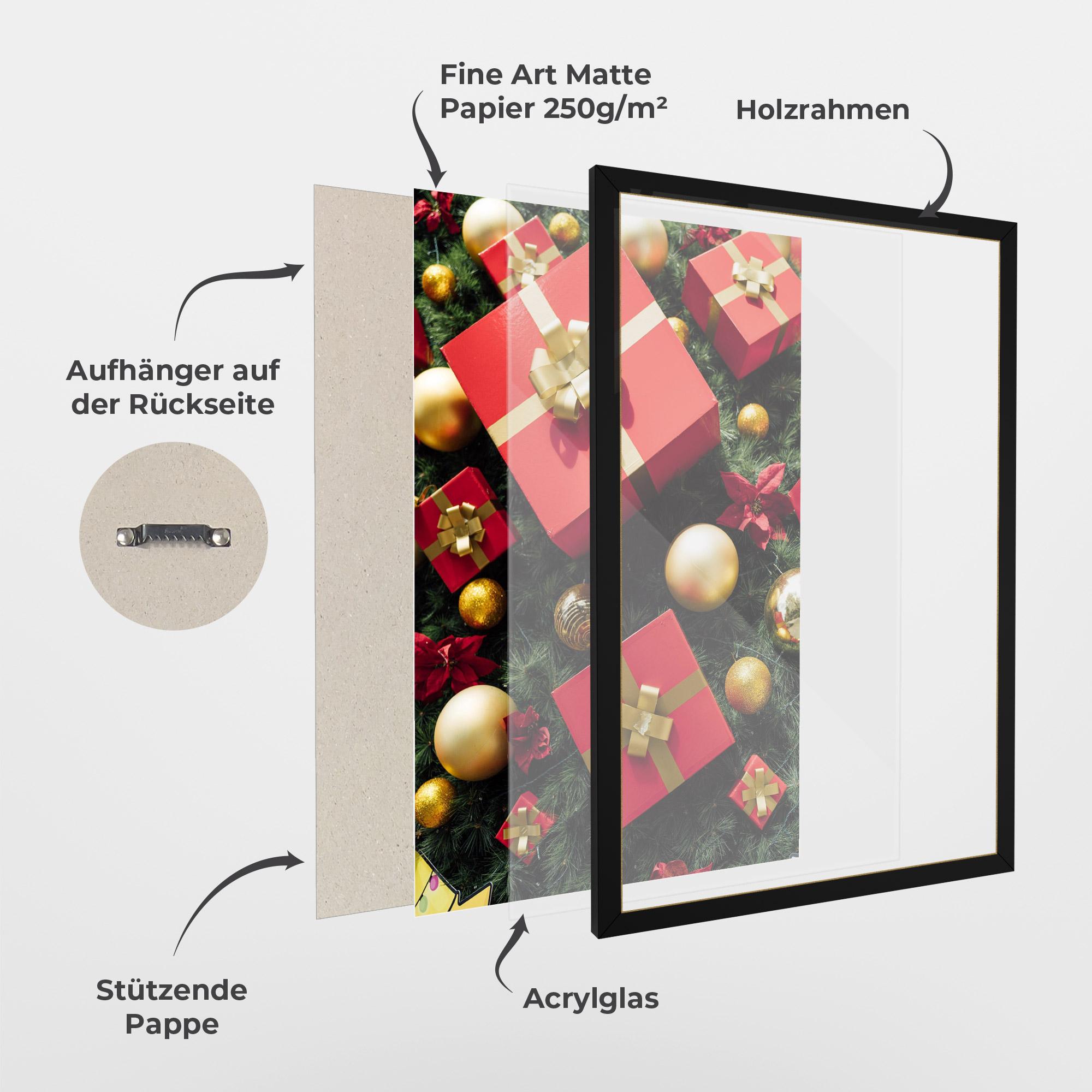 Gerahmte Poster Pretty Red Gifts mockup 1