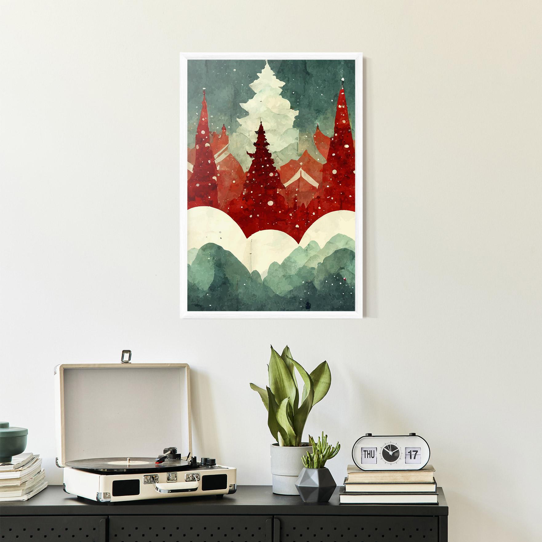 Gerahmte Poster Christmas Landscape mockup 2