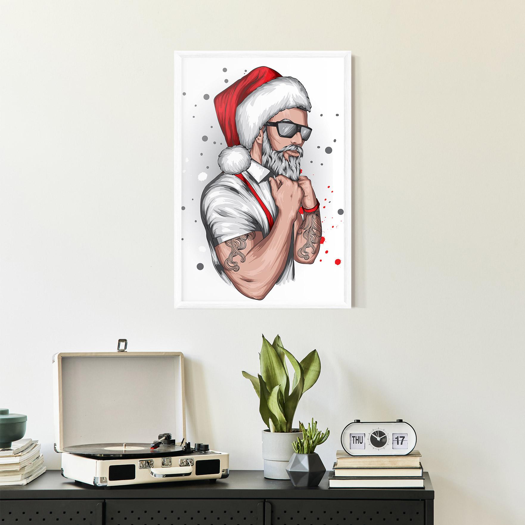 Gerahmte Poster Tattoo Santa mockup 2