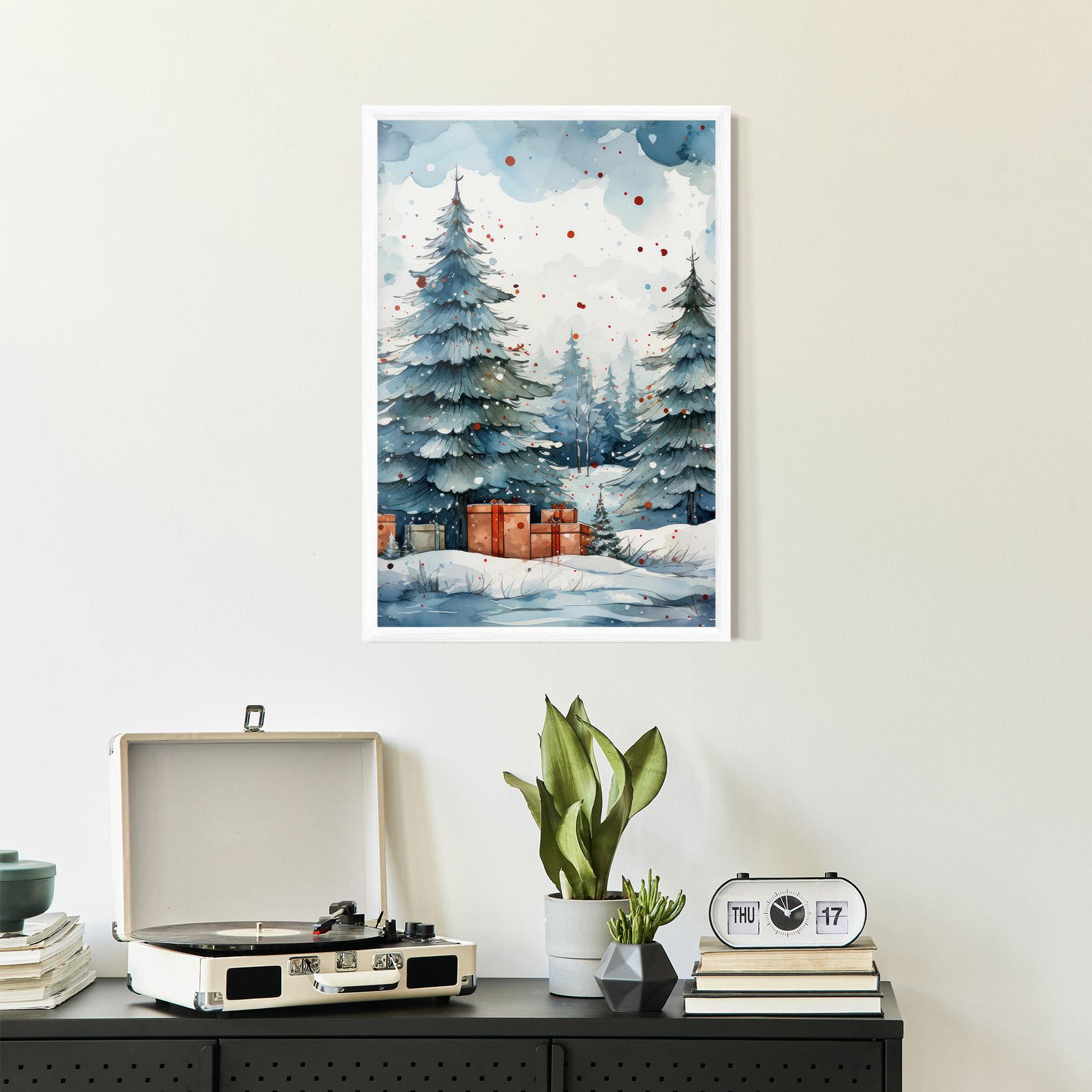 Gerahmte Poster Watercolor Christmas mockup 2