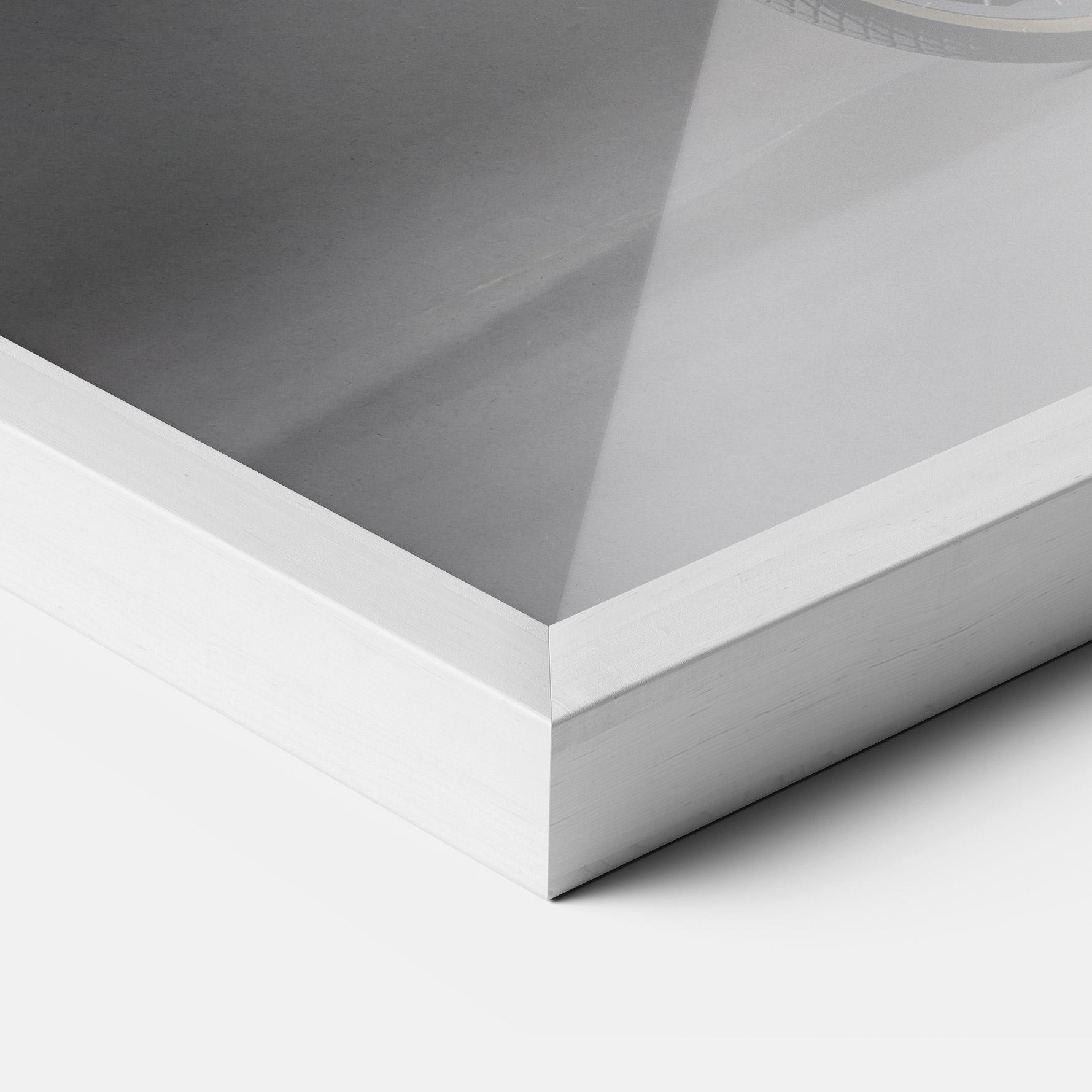 Gerahmte Poster Santa Rides Bicycle mockup 3