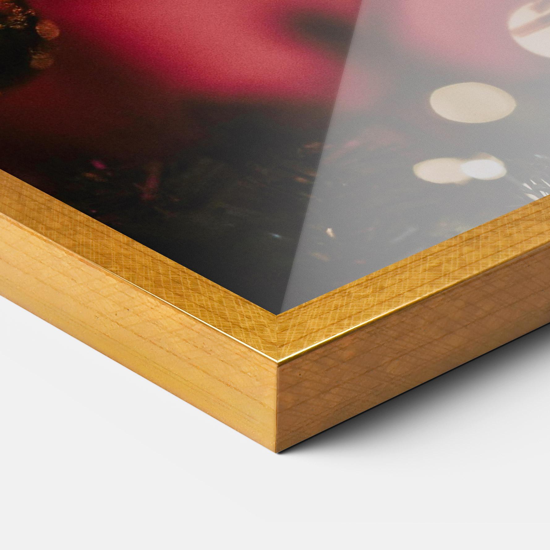 Gerahmte Poster Dark Pink Christmas Balls mockup 3