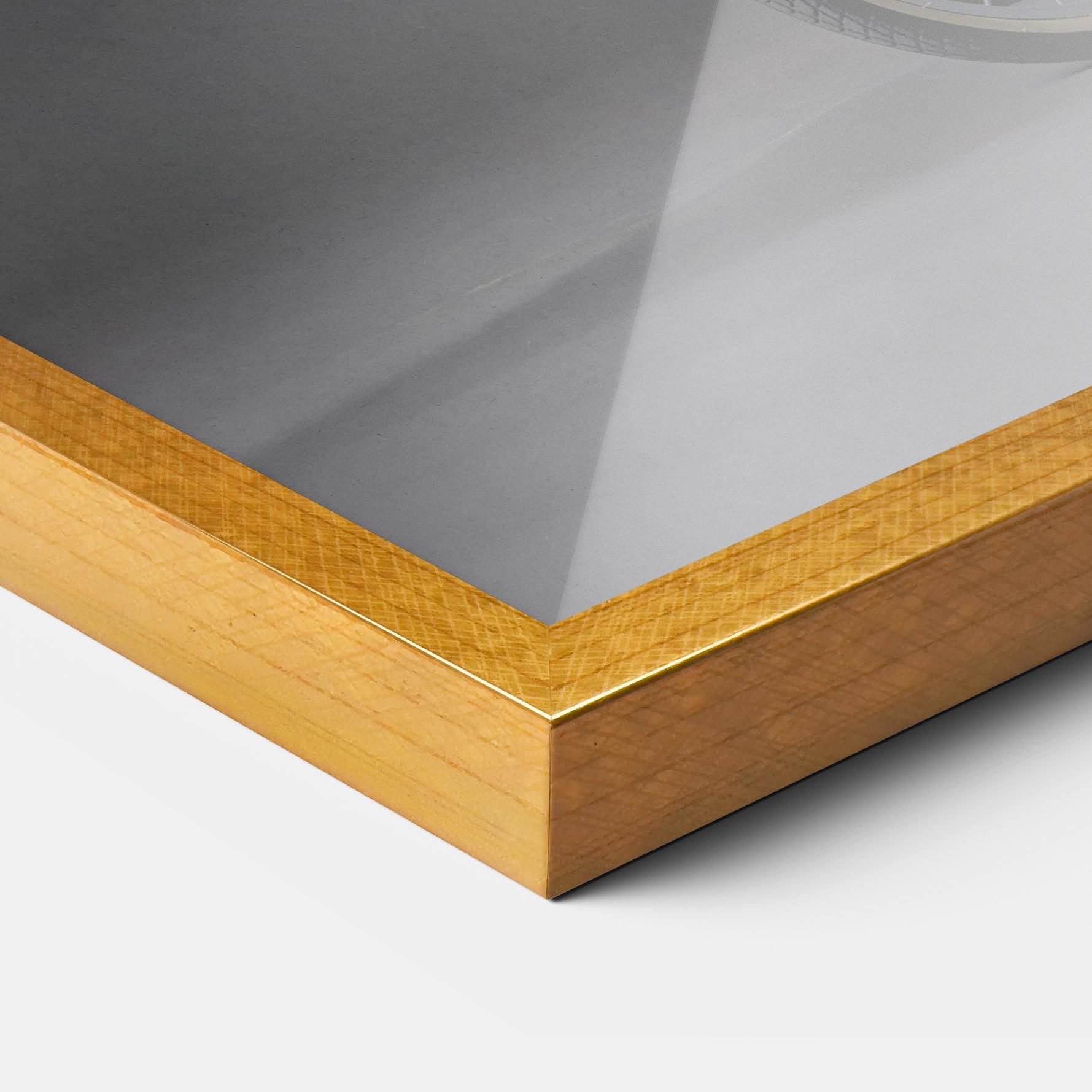 Gerahmte Poster Santa Rides Bicycle mockup 3