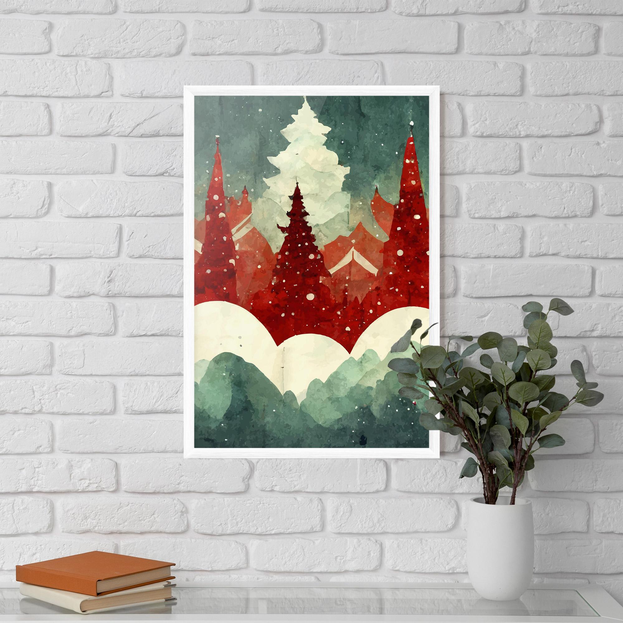 Gerahmte Poster Christmas Landscape mockup 5