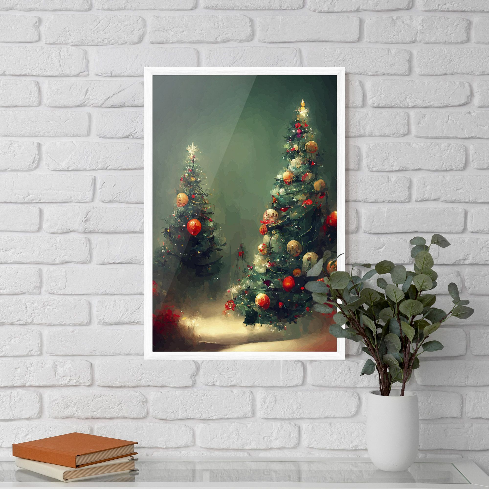 Snow Trees With Lights mockup 5