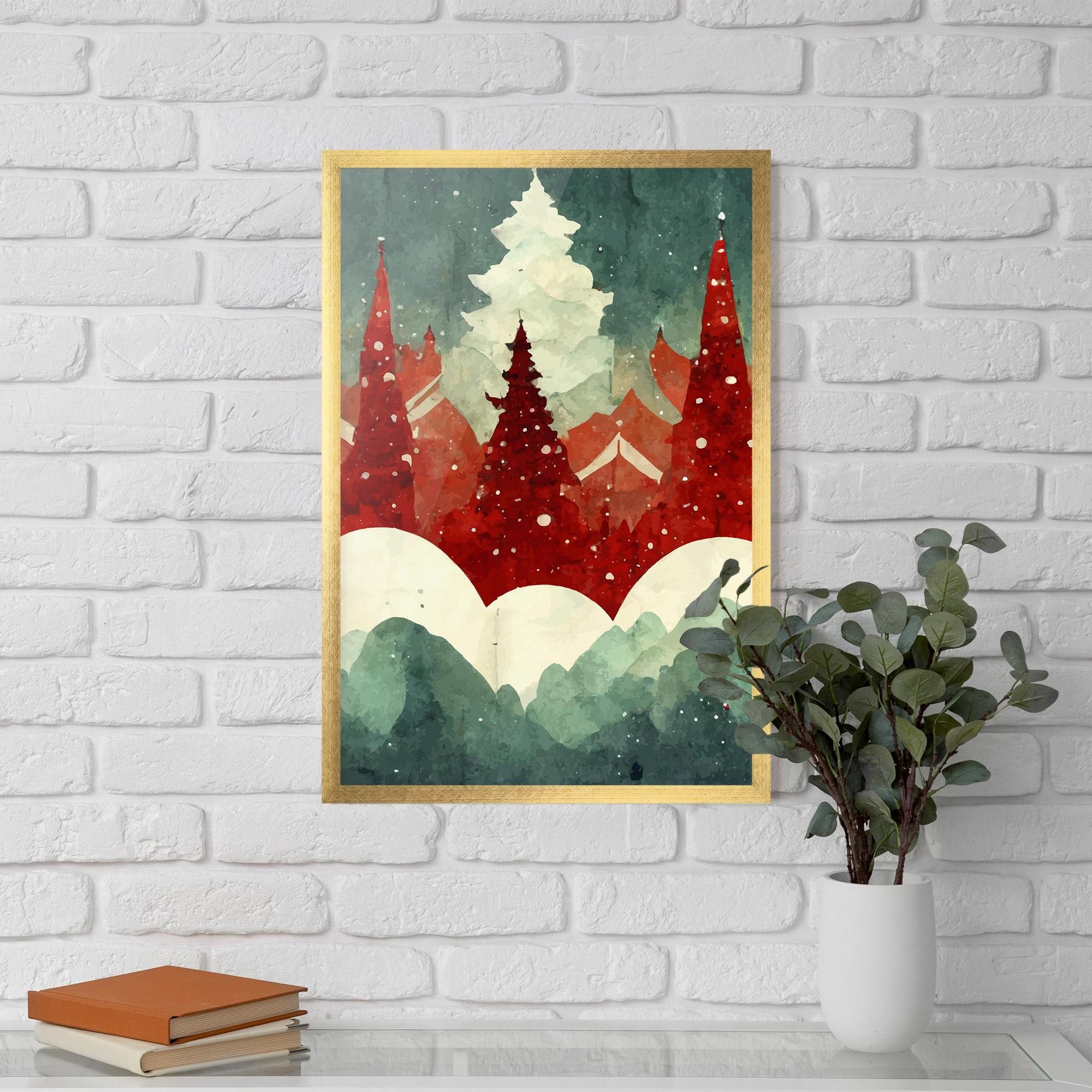 Gerahmte Poster Christmas Landscape mockup 5