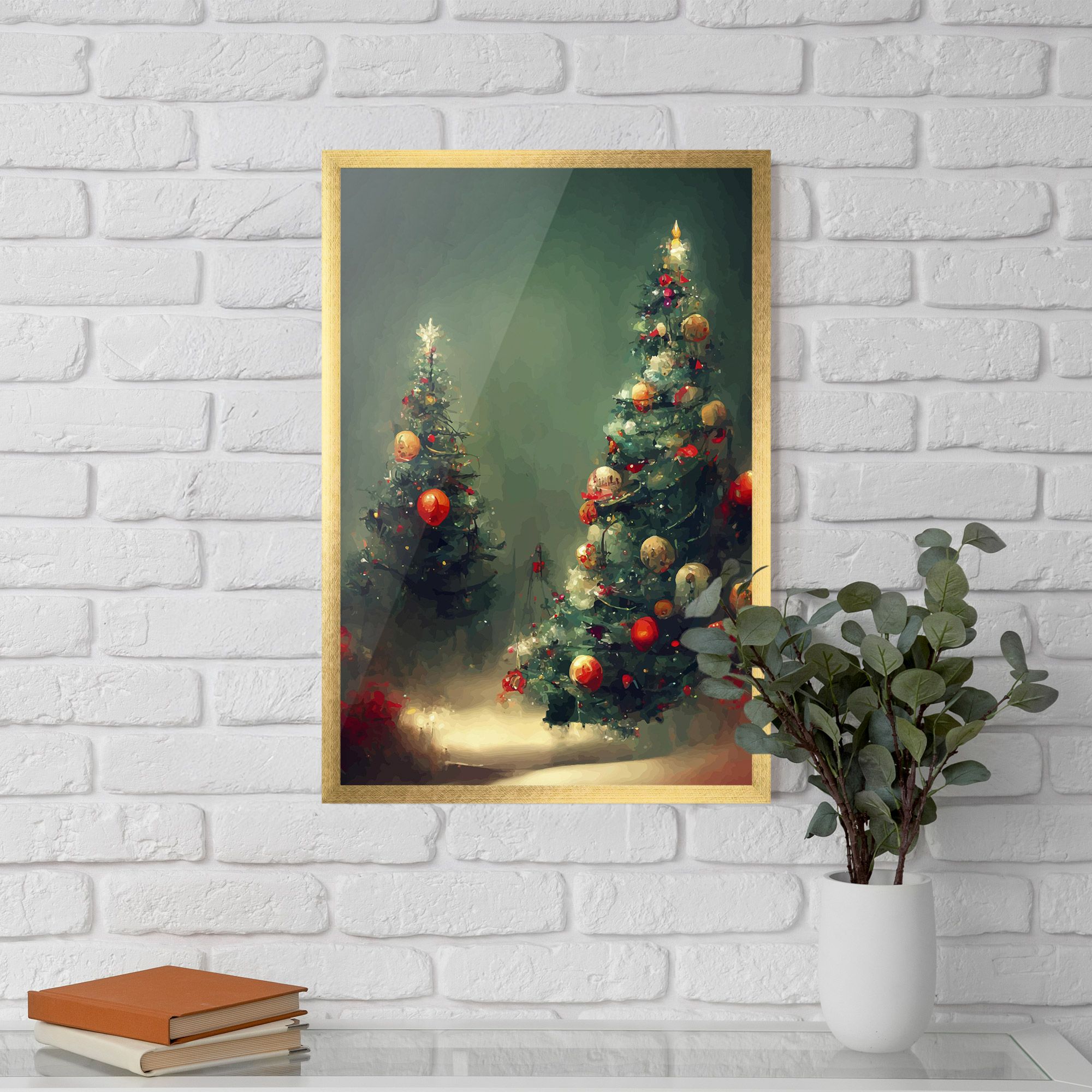 Snow Trees With Lights mockup 5