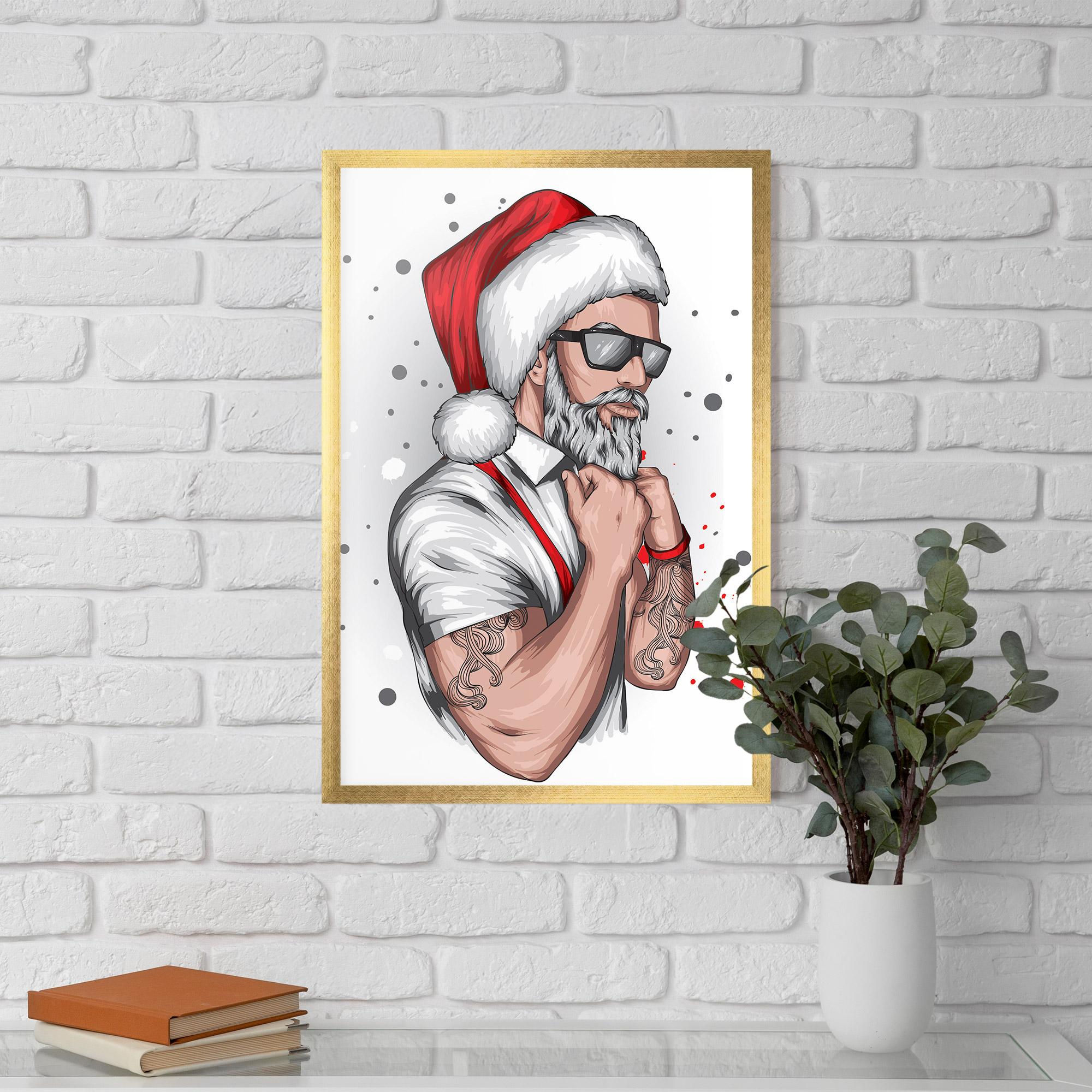 Gerahmte Poster Tattoo Santa mockup 5