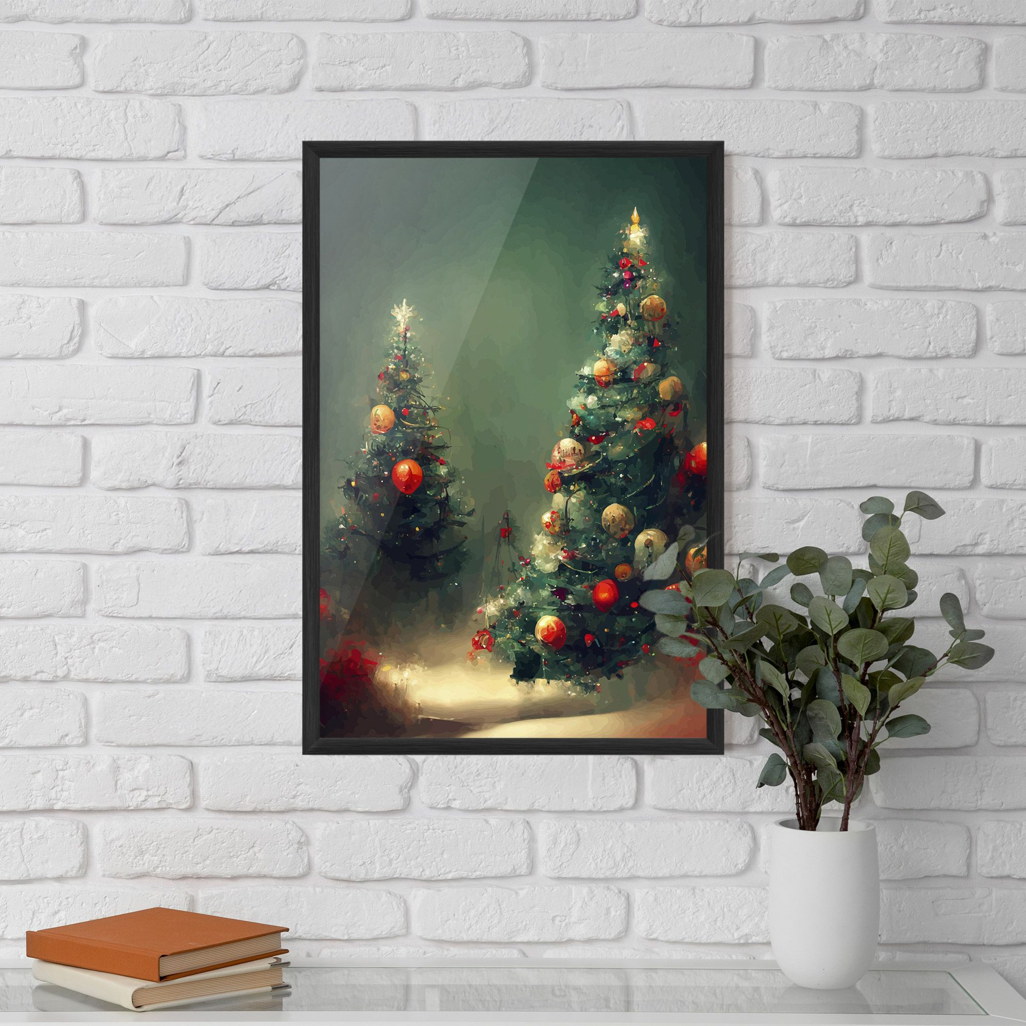 Snow Trees With Lights mockup 5