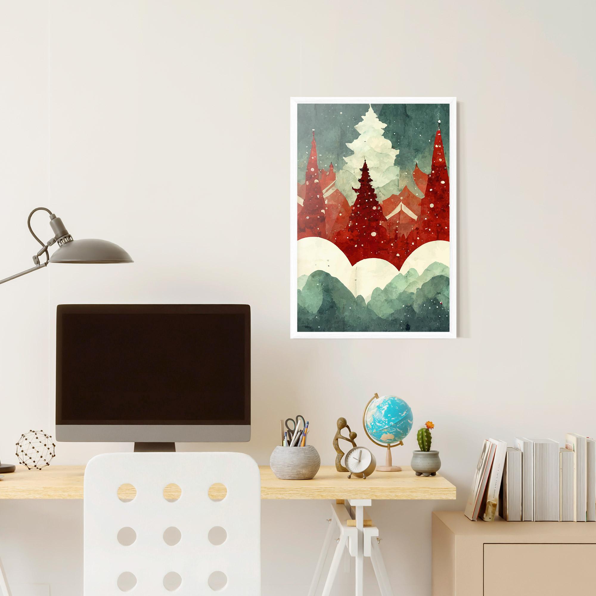 Gerahmte Poster Christmas Landscape mockup 6