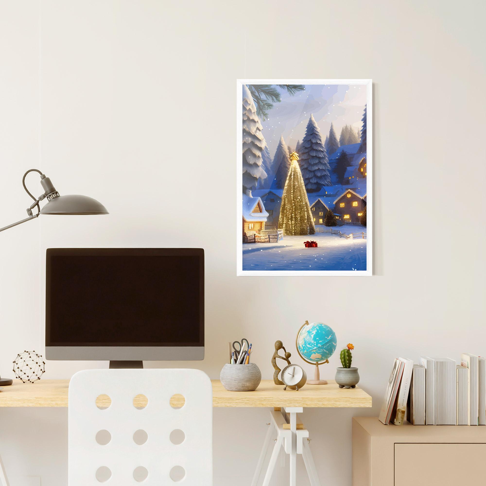 Gerahmte Poster Fairy Tale Christmas House mockup 6