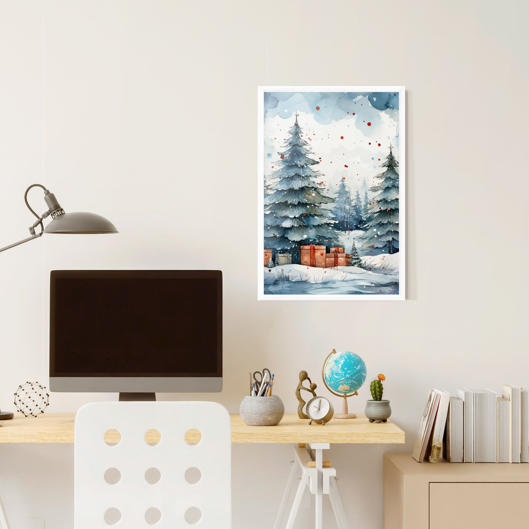 Watercolor Christmas mockup 6