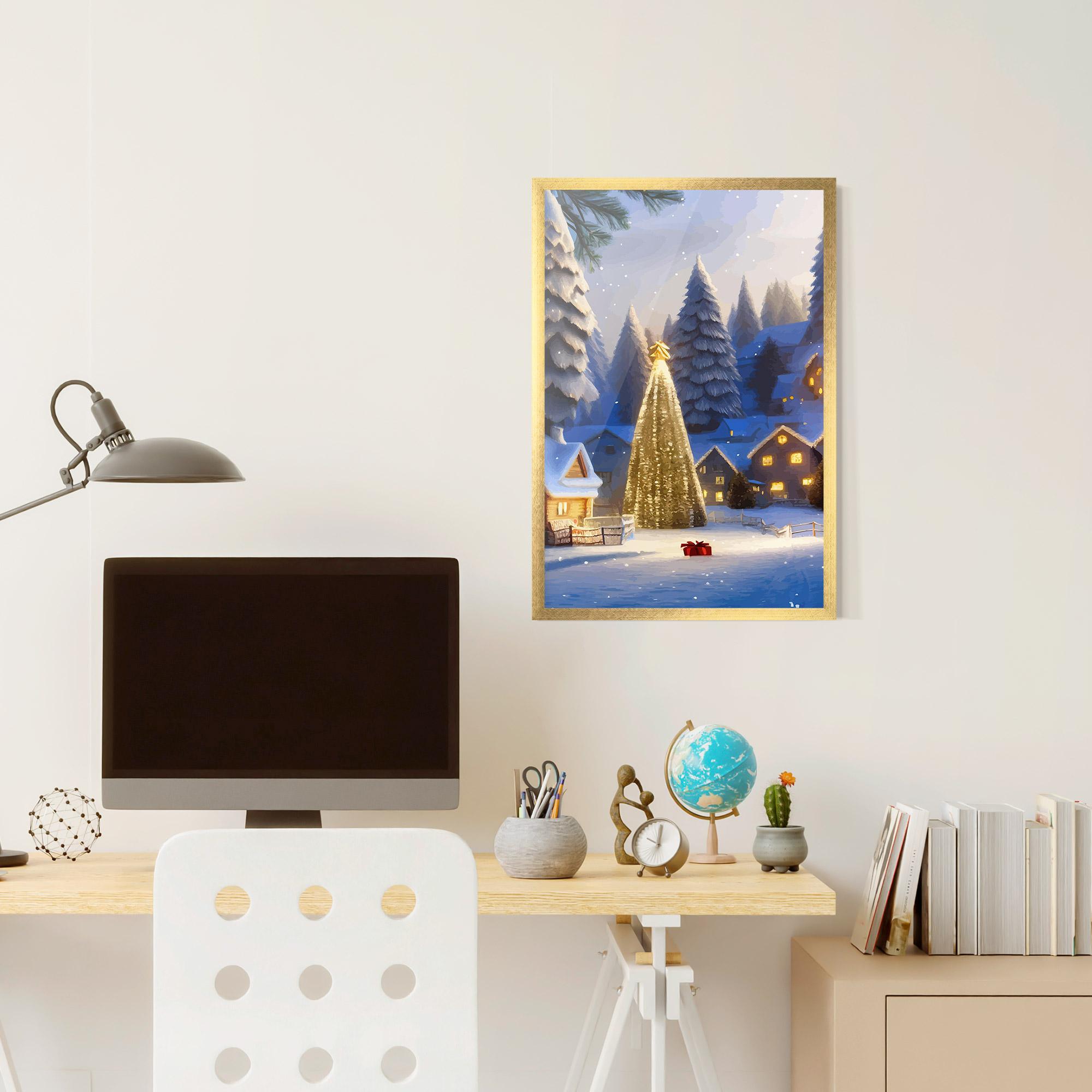 Gerahmte Poster Fairy Tale Christmas House mockup 6