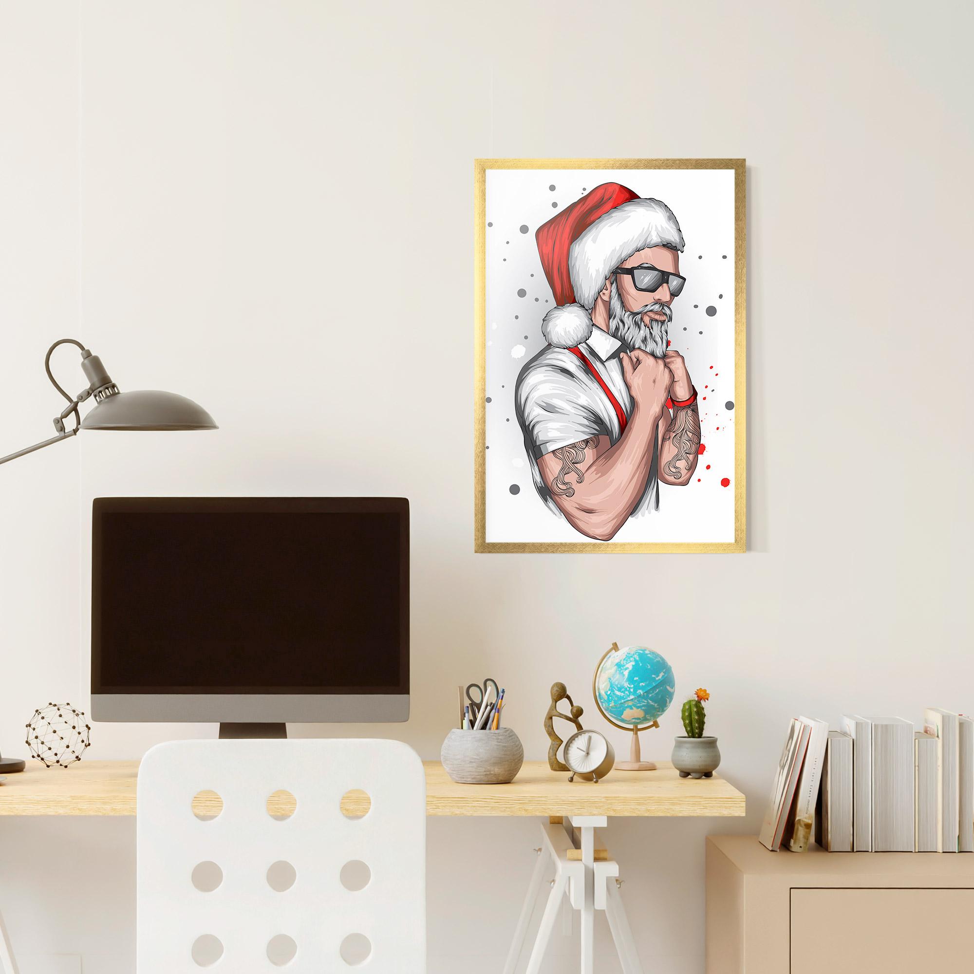 Gerahmte Poster Tattoo Santa mockup 6