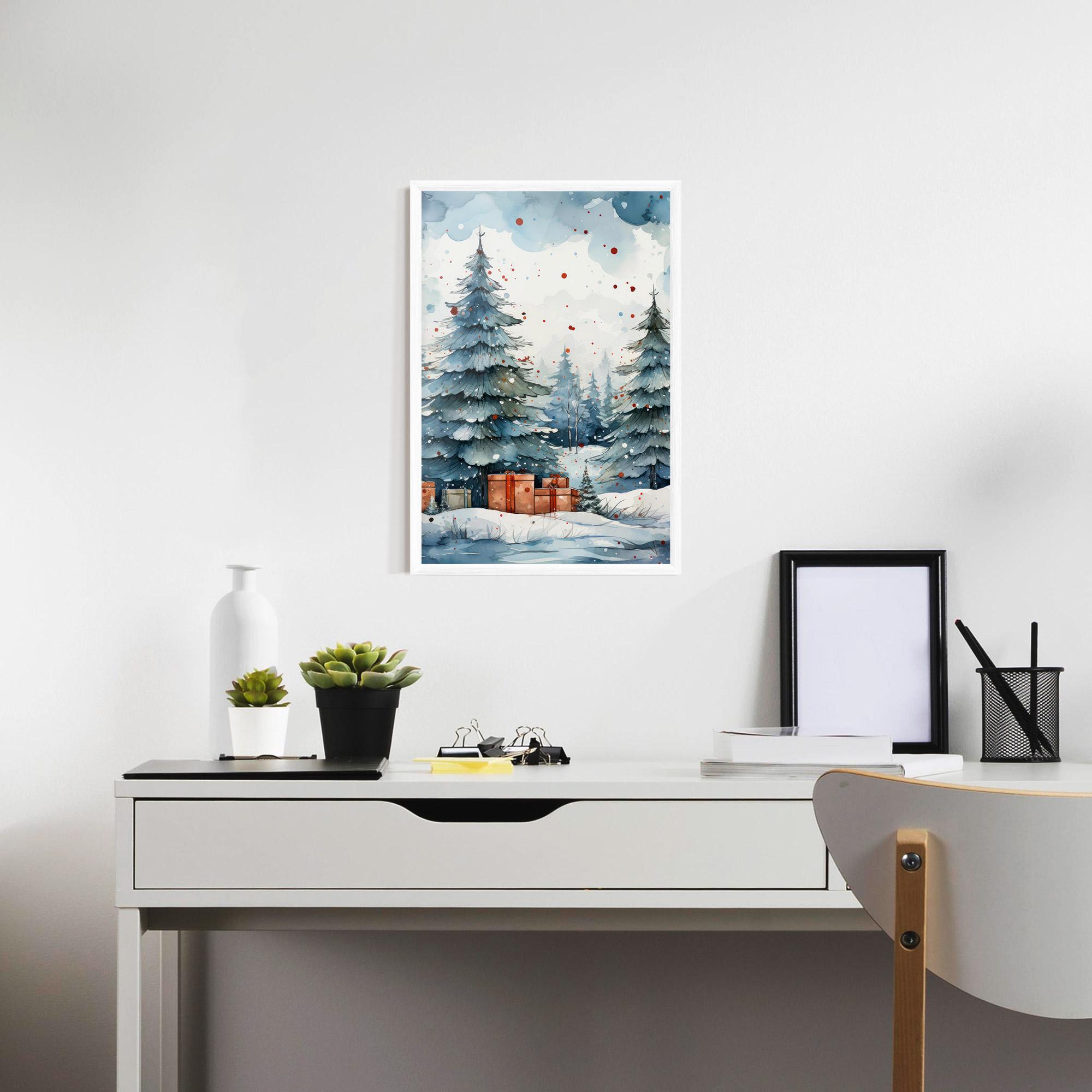 Gerahmte Poster Watercolor Christmas mockup 7