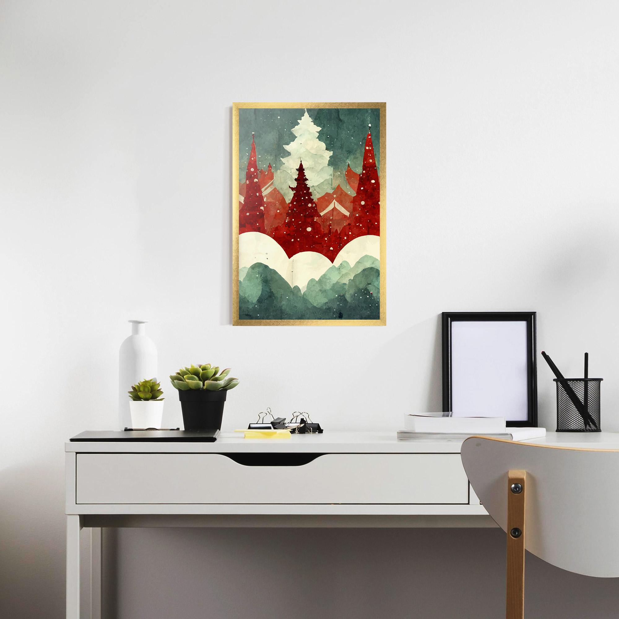 Gerahmte Poster Christmas Landscape mockup 7