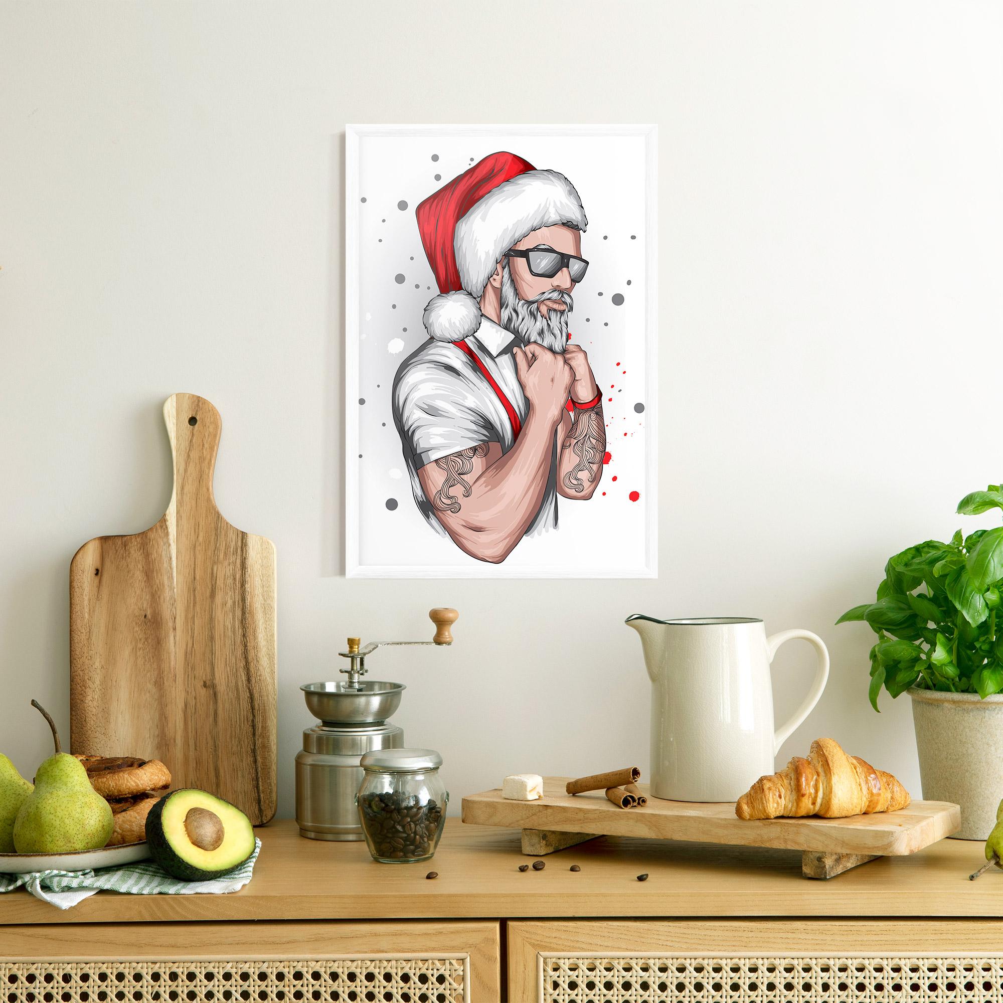 Gerahmte Poster Tattoo Santa mockup 8