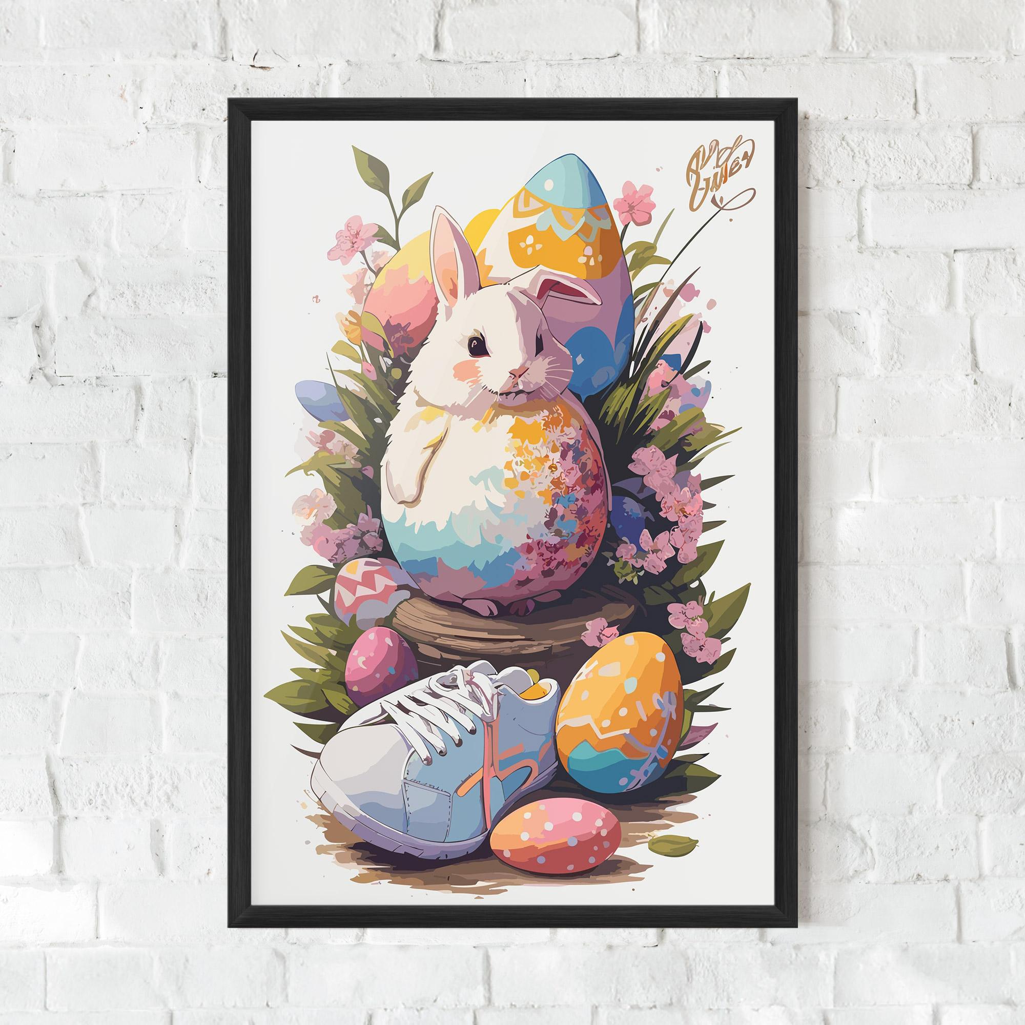 Gerahmte Poster Fatt Cute Bunny mockup 0