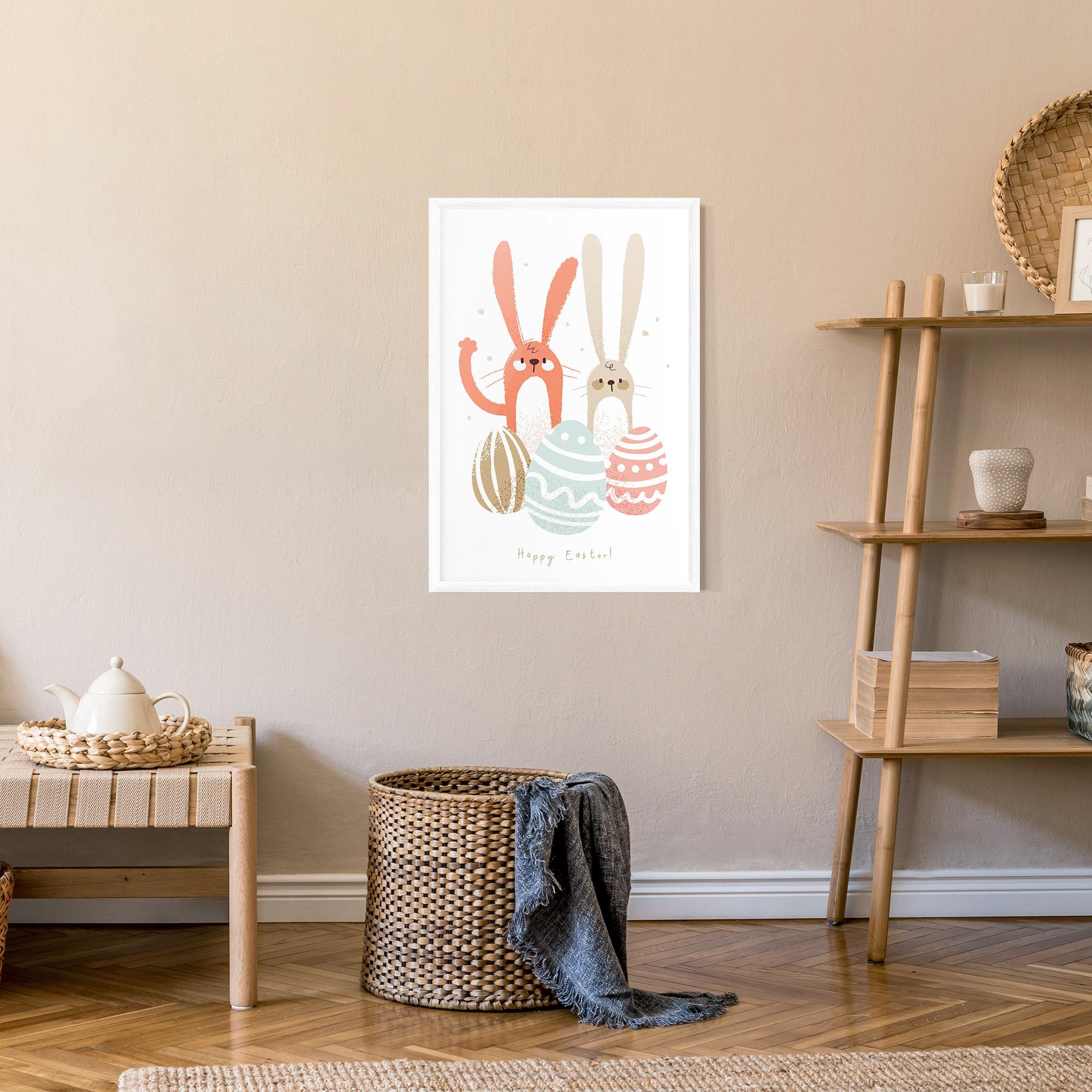 Gerahmte Poster Happy Easter mockup 9
