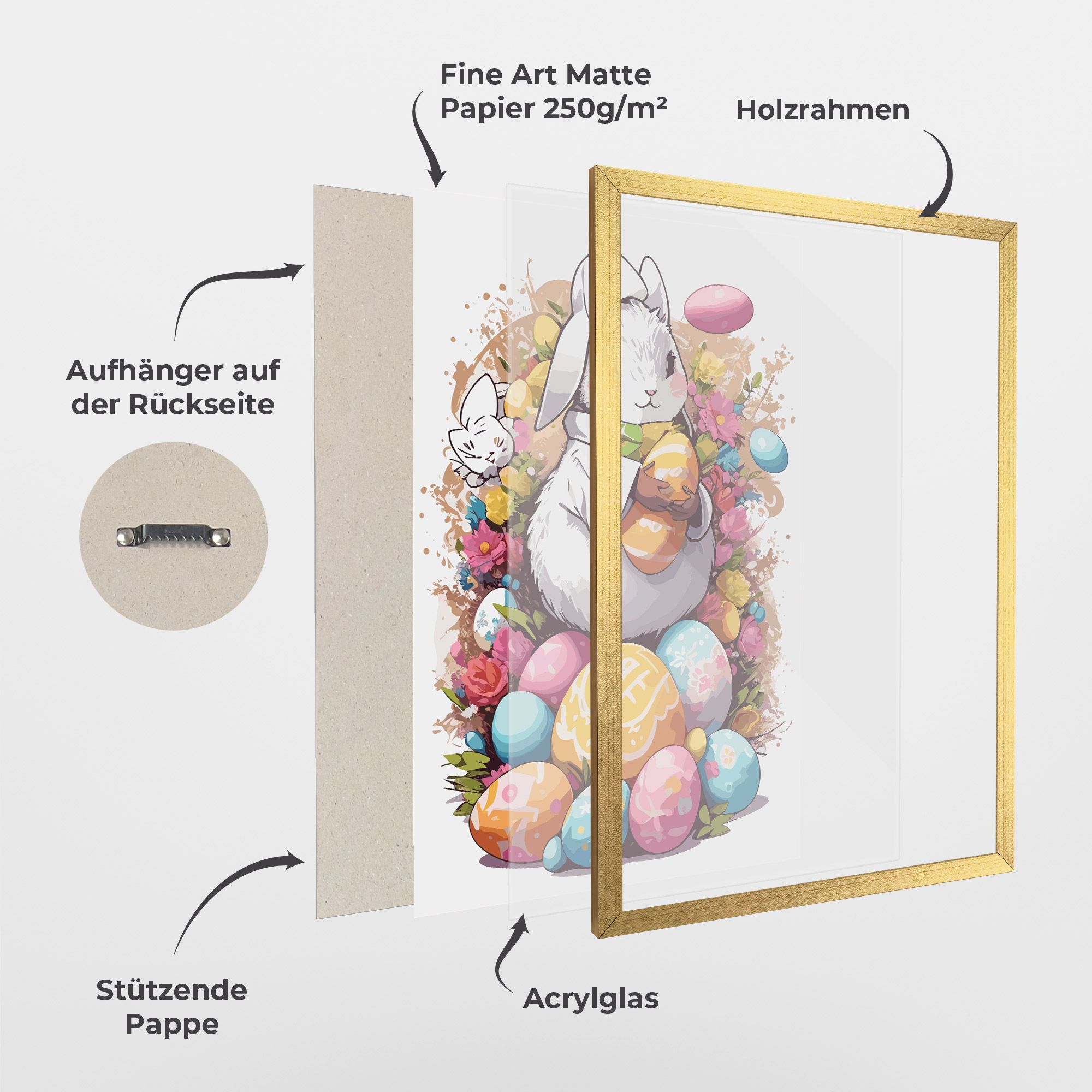 White Easter Bunny mockup 1