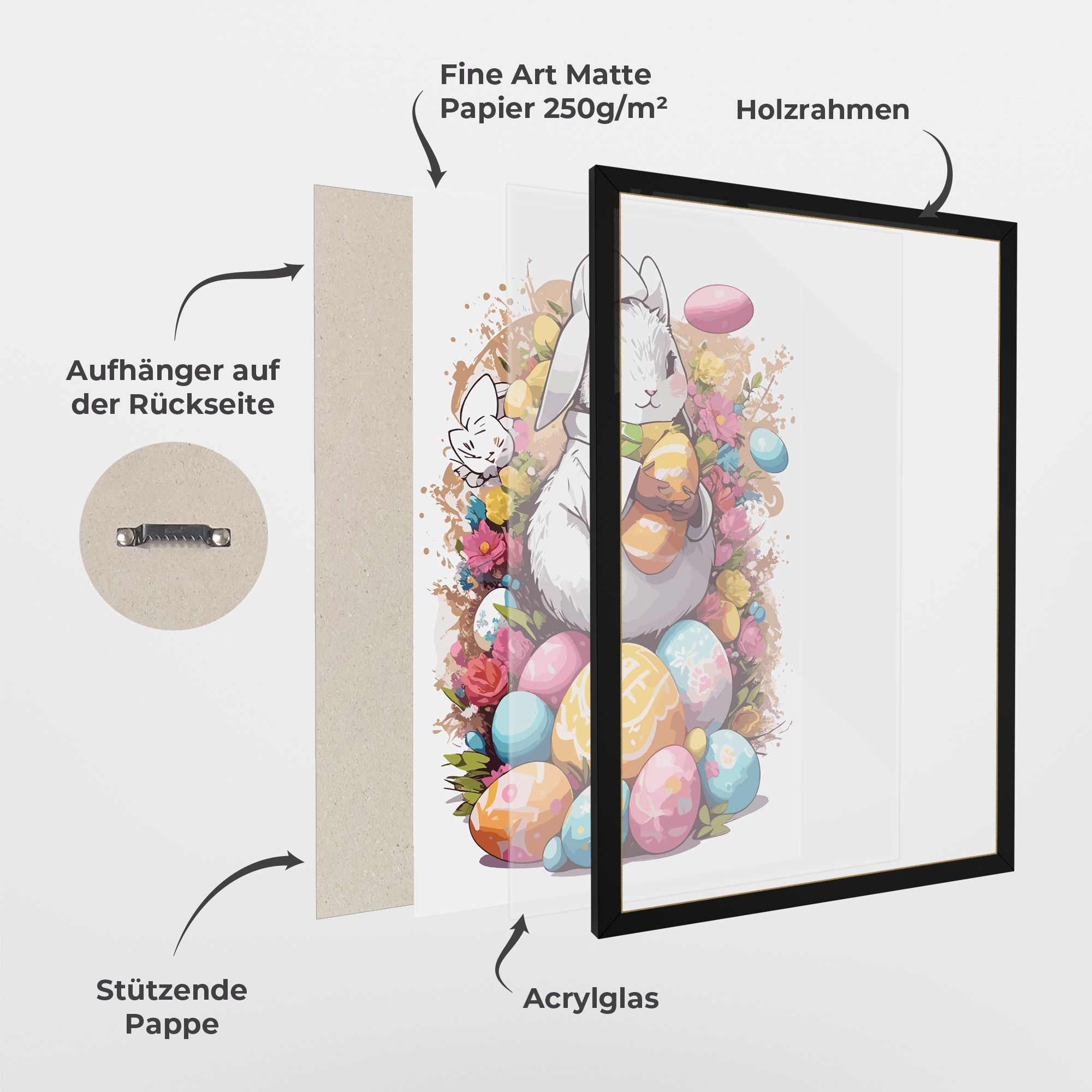 White Easter Bunny mockup 1