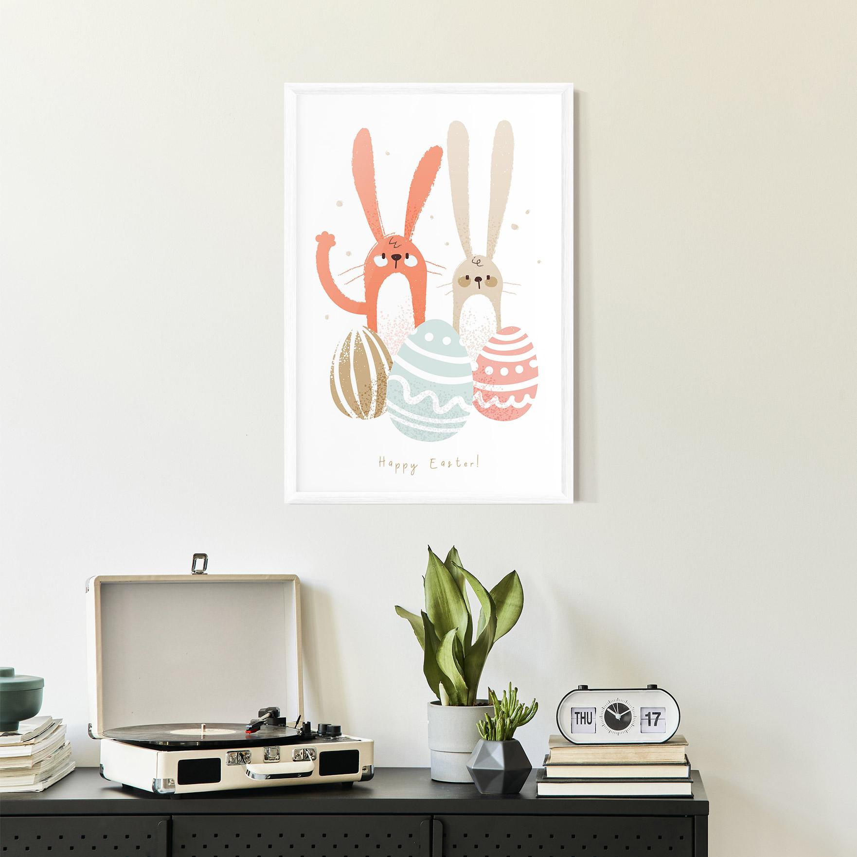 Gerahmte Poster Happy Easter mockup 2