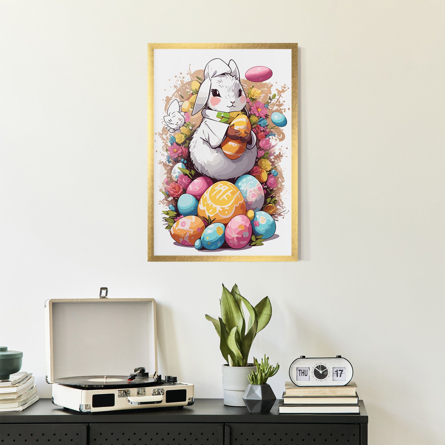 White Easter Bunny mockup 2