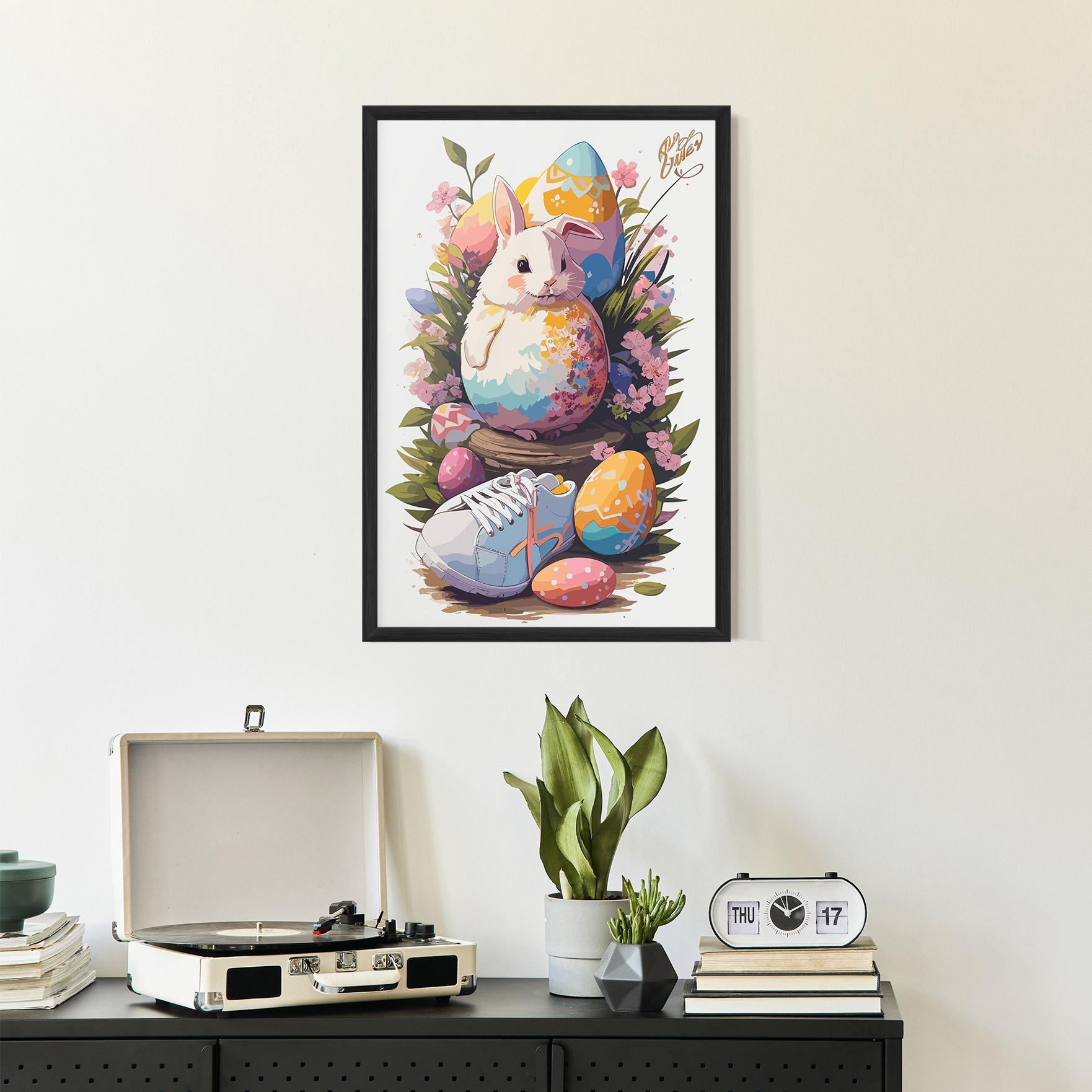 Gerahmte Poster Fatt Cute Bunny mockup 2