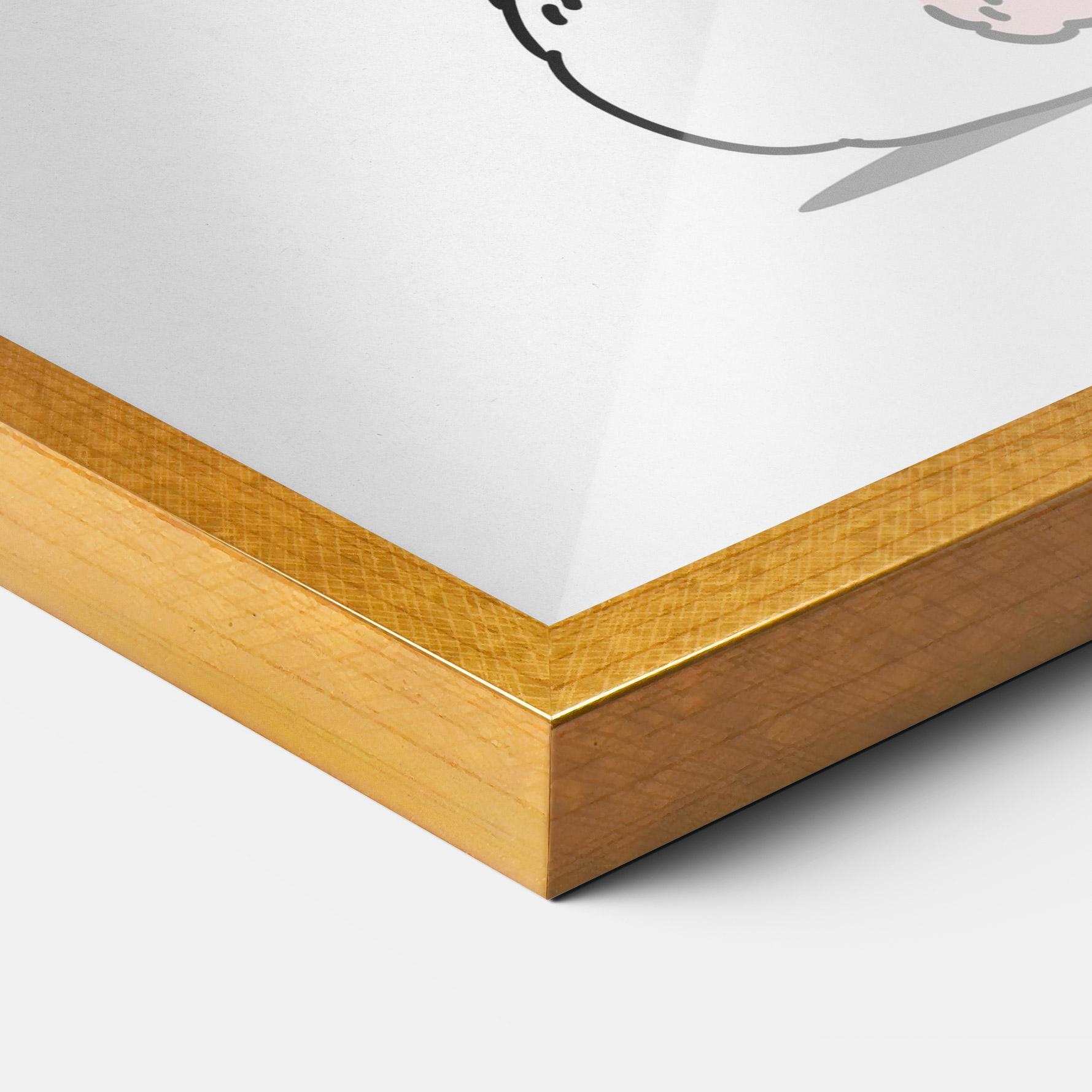 Gerahmte Poster Cute Spring Bunny mockup 3