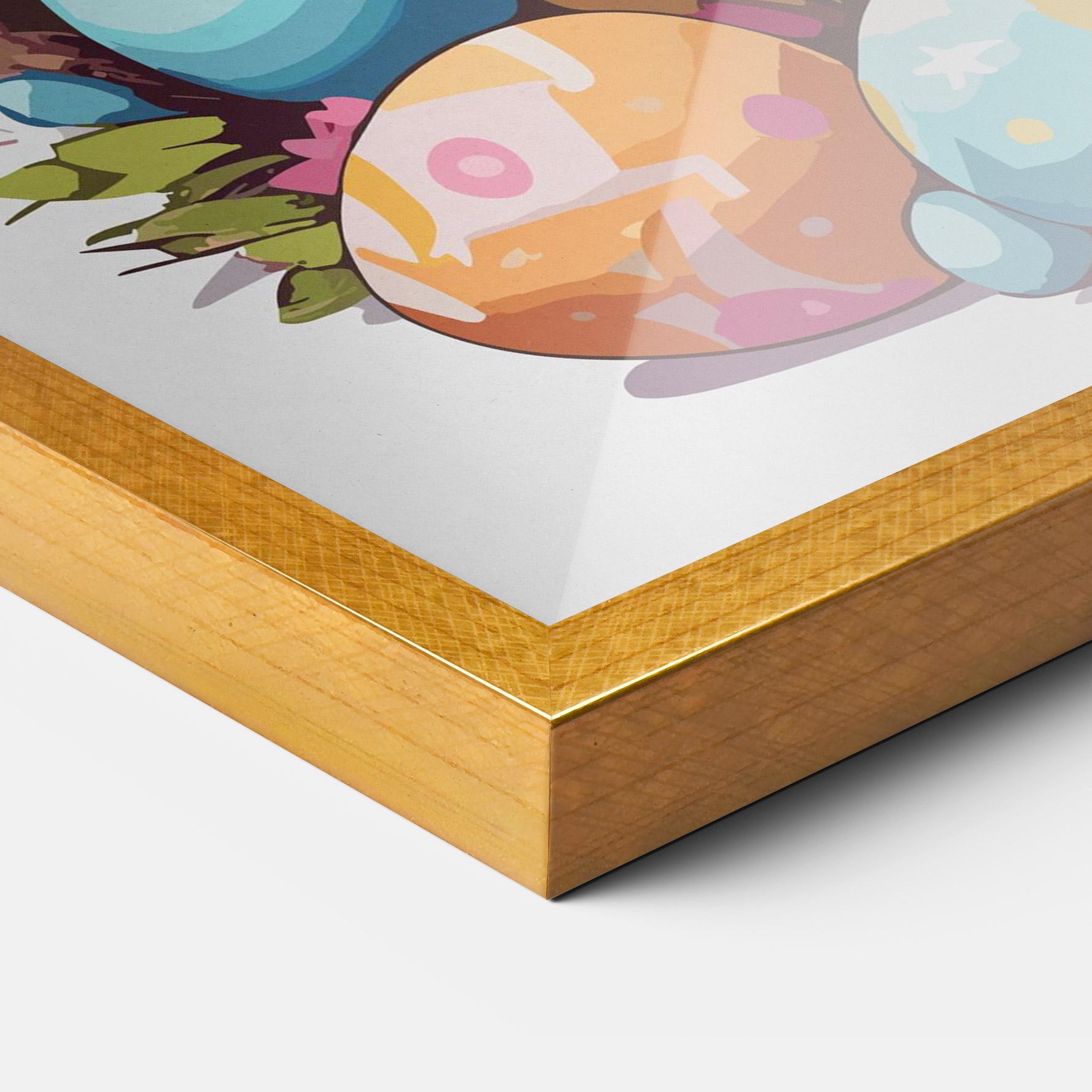 Gerahmte Poster White Easter Bunny mockup 3