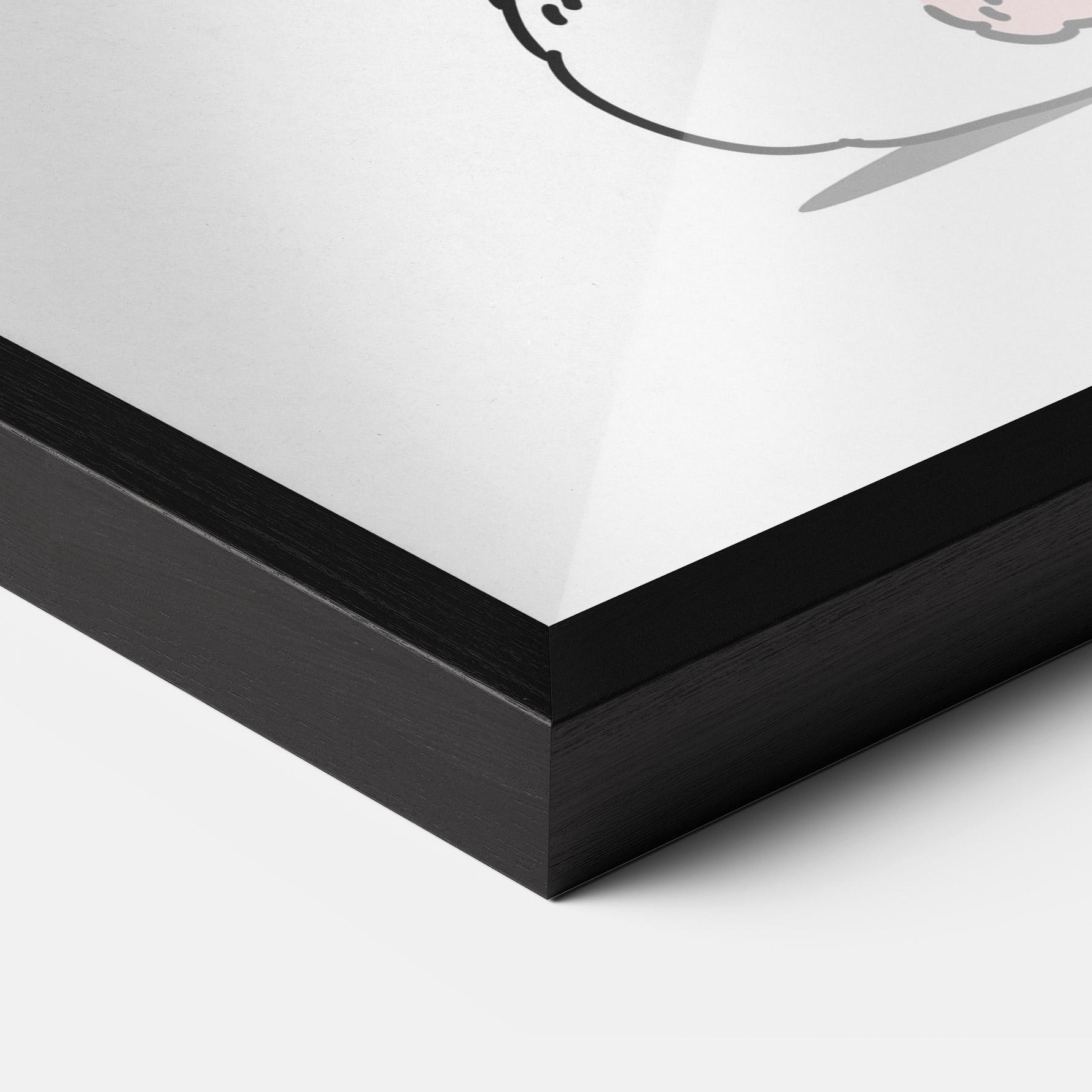 Gerahmte Poster Cute Spring Bunny mockup 3