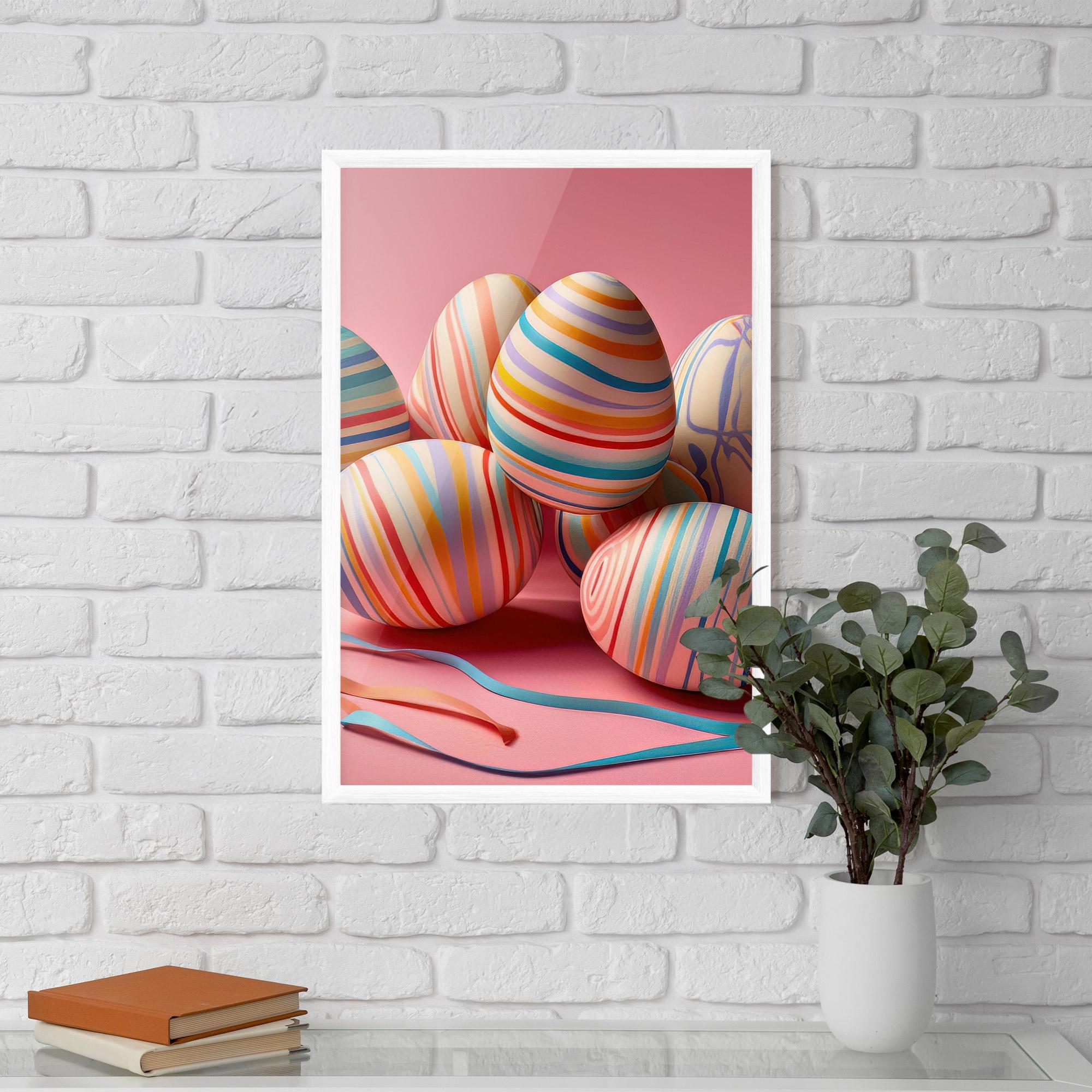 Gerahmte Poster Easter Eggs Ribbons mockup 5