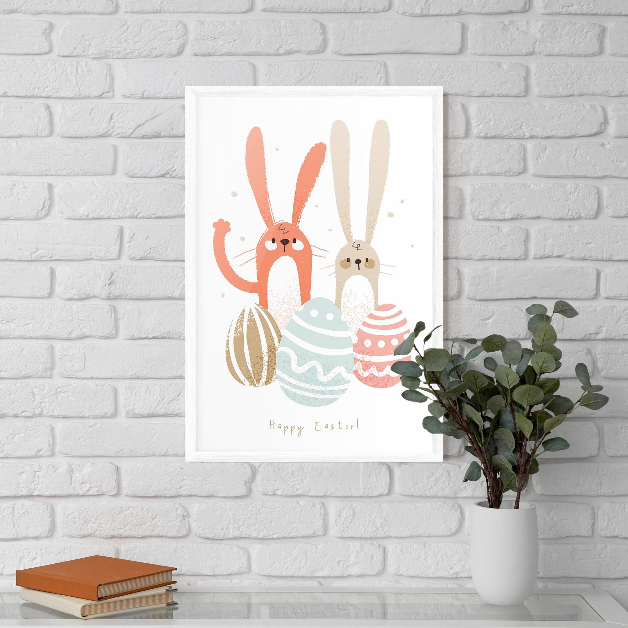 Gerahmte Poster Happy Easter mockup 5