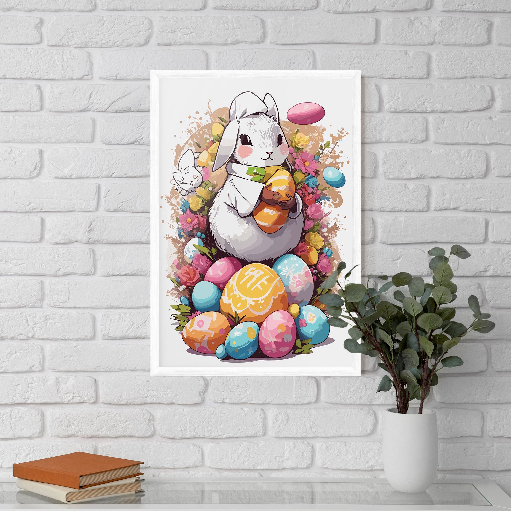 White Easter Bunny mockup 5
