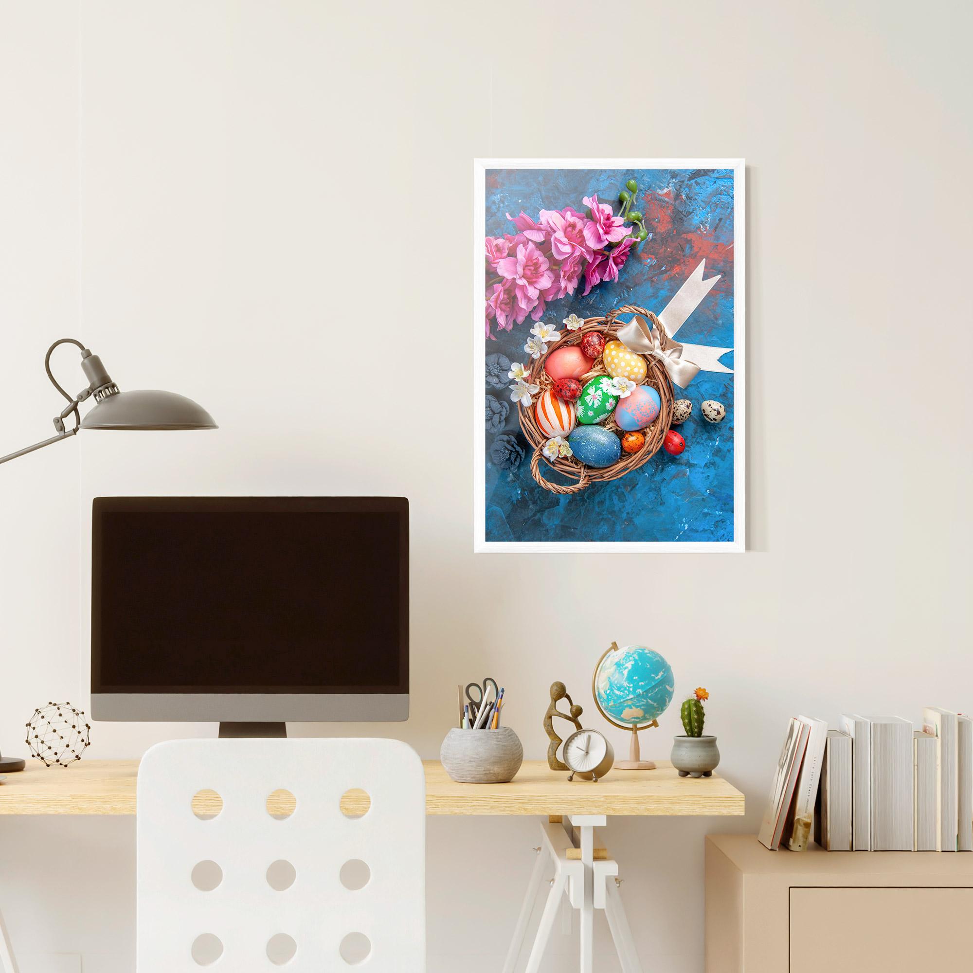Gerahmte Poster Colored Easter Eggs mockup 6