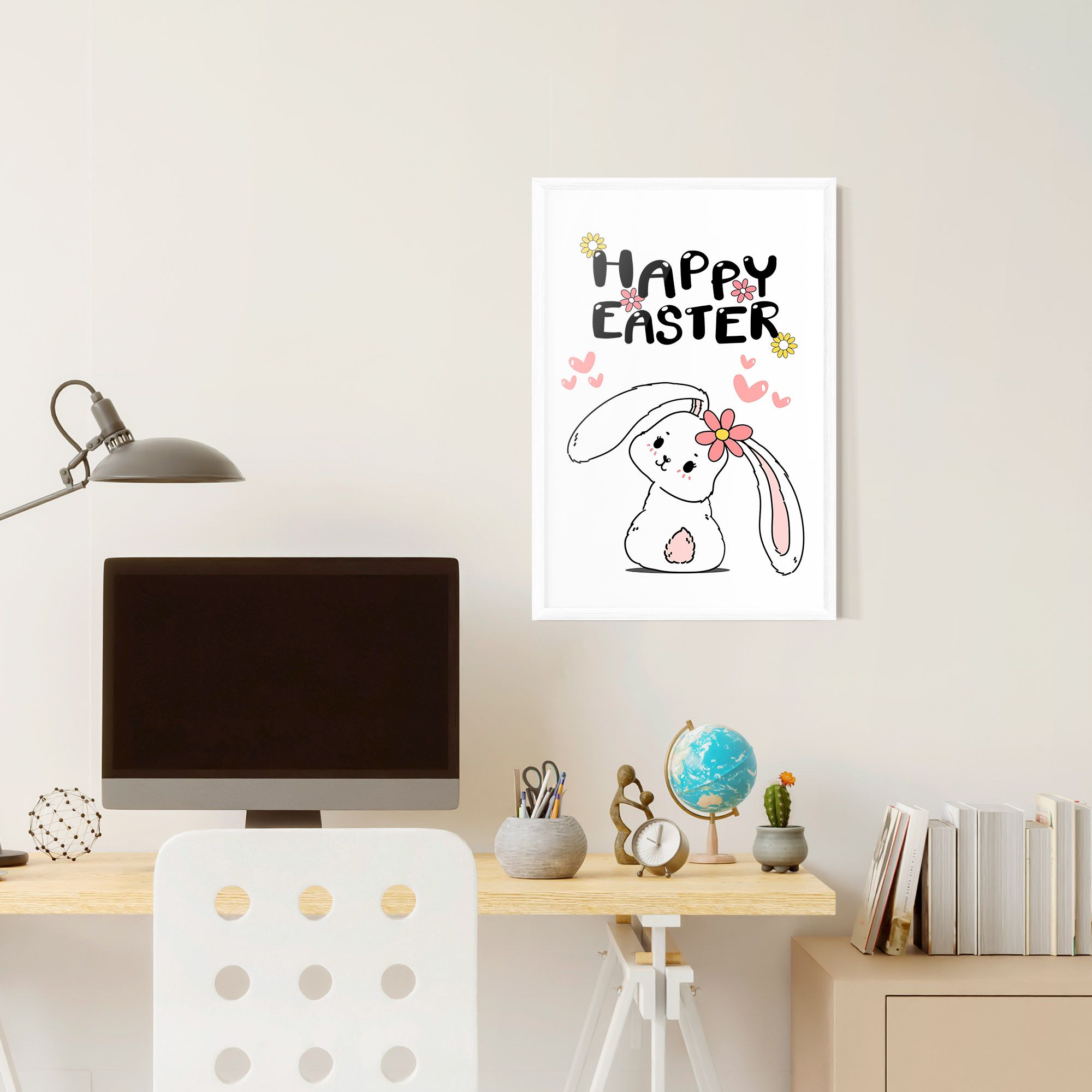 Cute Spring Bunny mockup 6