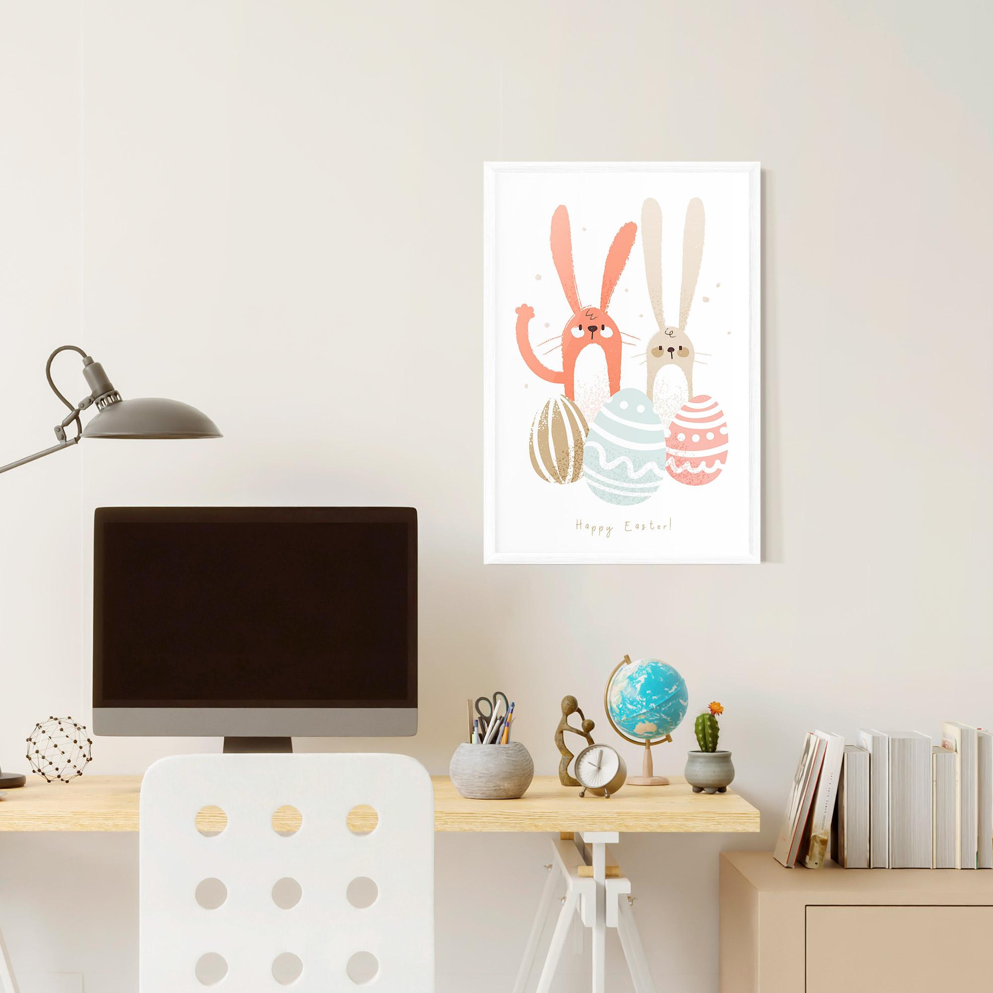 Gerahmte Poster Happy Easter mockup 6