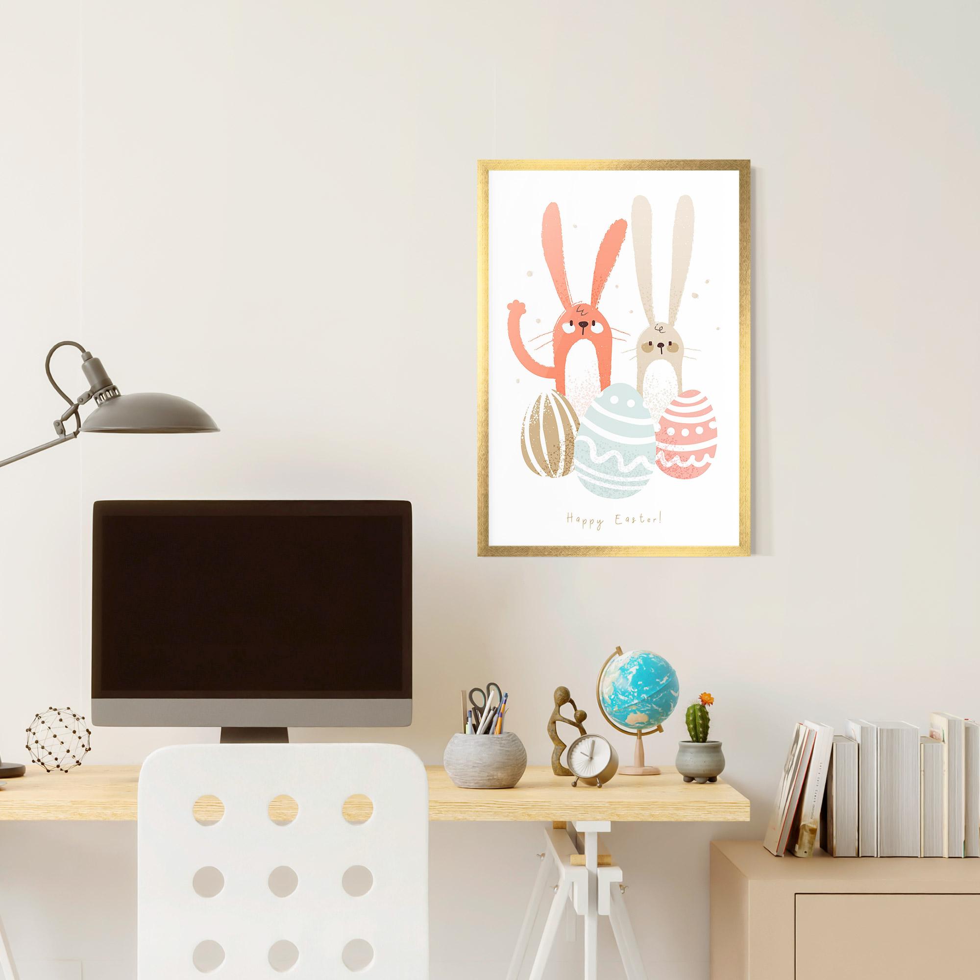 Gerahmte Poster Happy Easter mockup 6