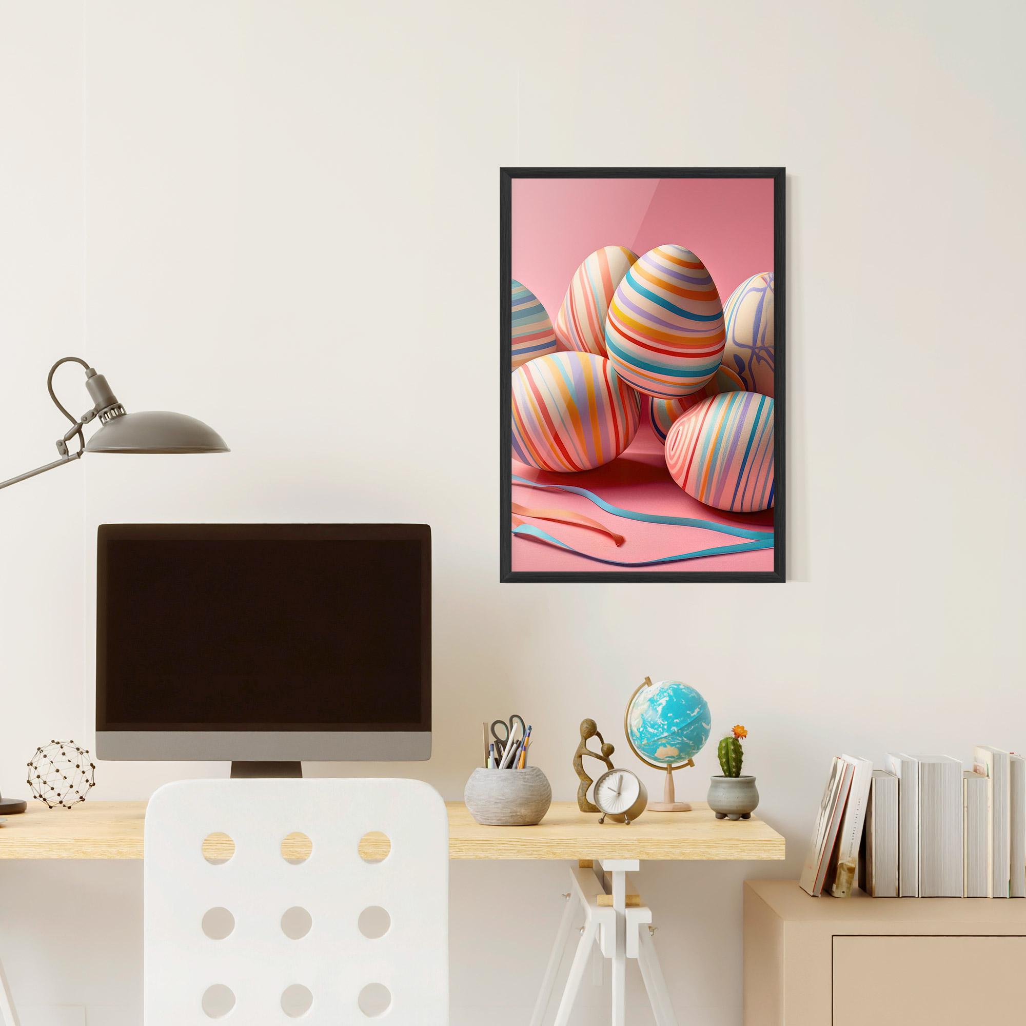 Gerahmte Poster Easter Eggs Ribbons mockup 6