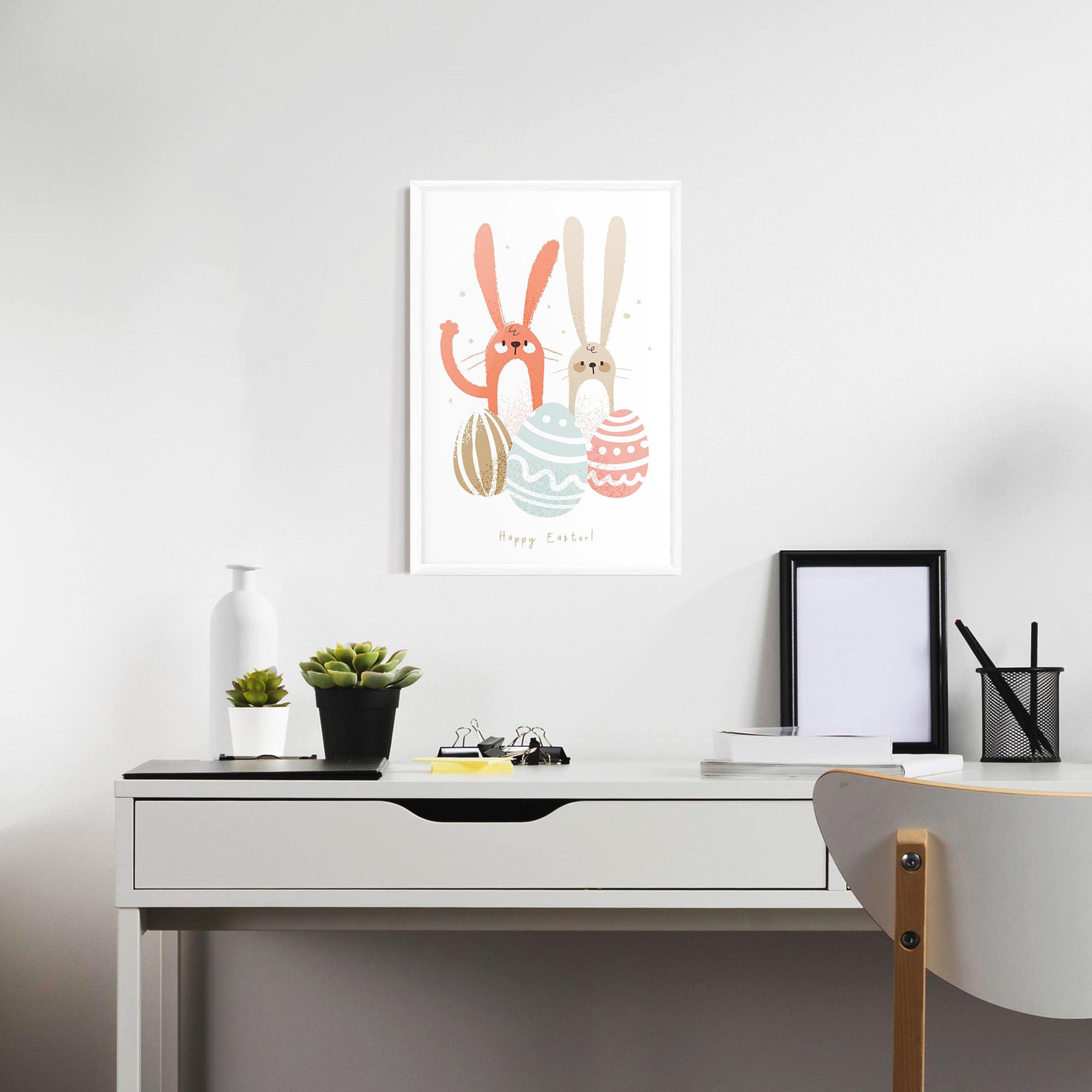 Gerahmte Poster Happy Easter mockup 7