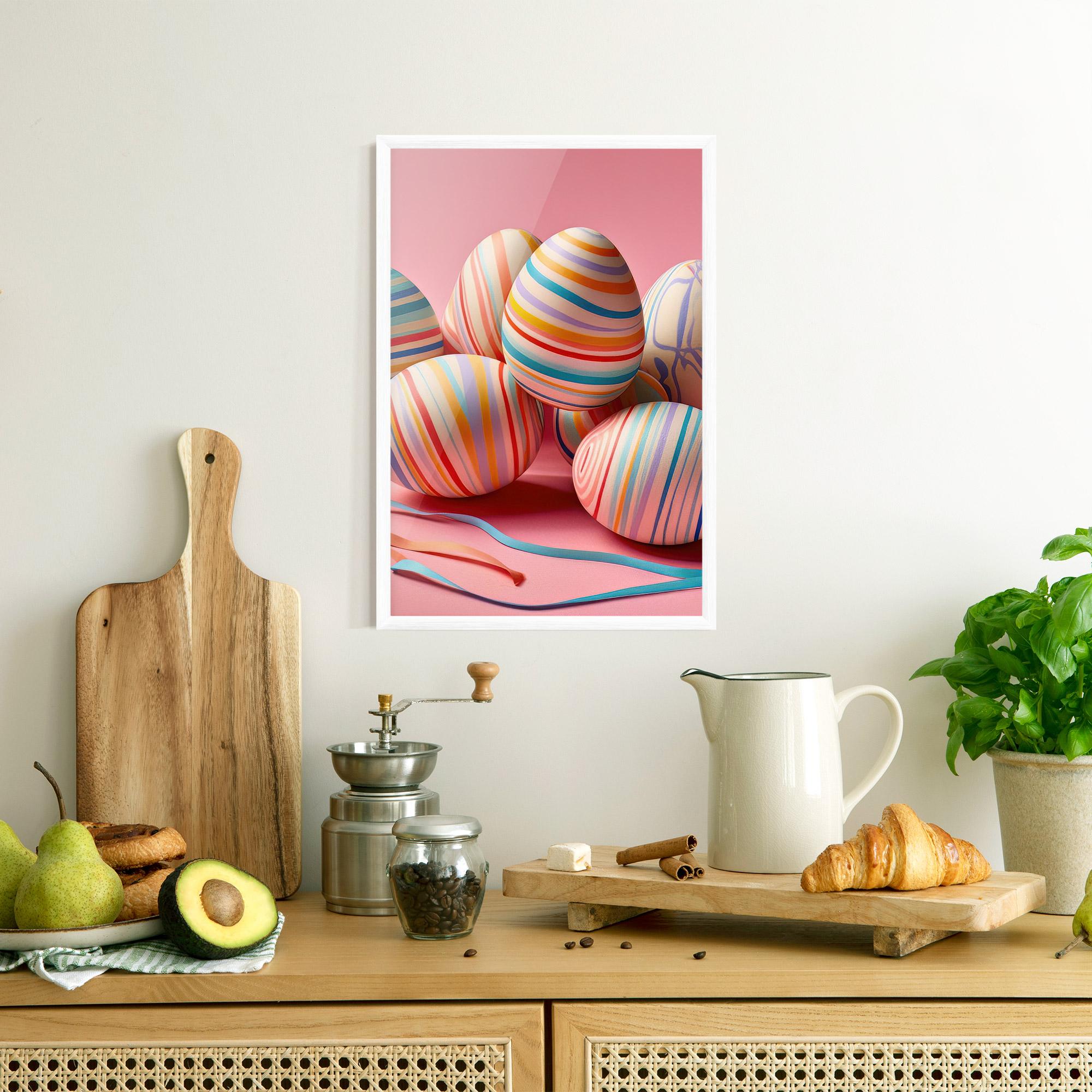 Gerahmte Poster Easter Eggs Ribbons mockup 8