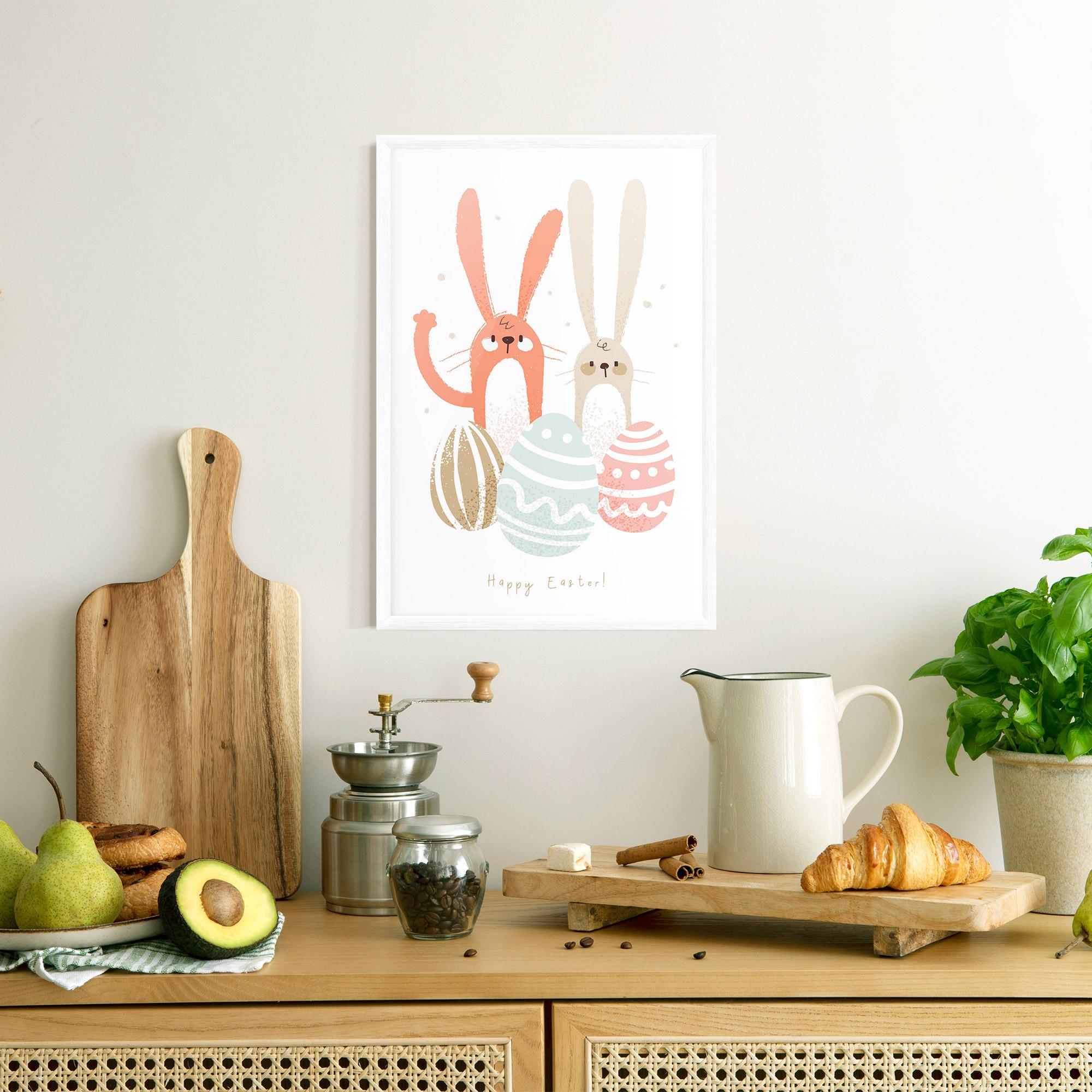Gerahmte Poster Happy Easter mockup 8