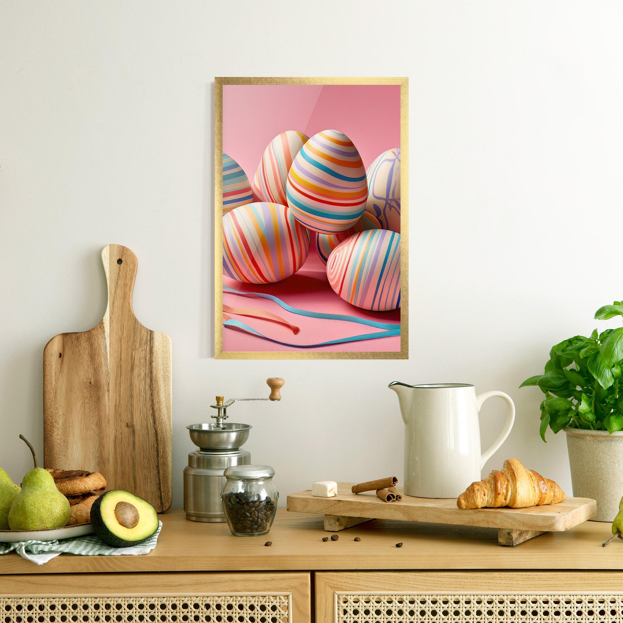 Gerahmte Poster Easter Eggs Ribbons mockup 8